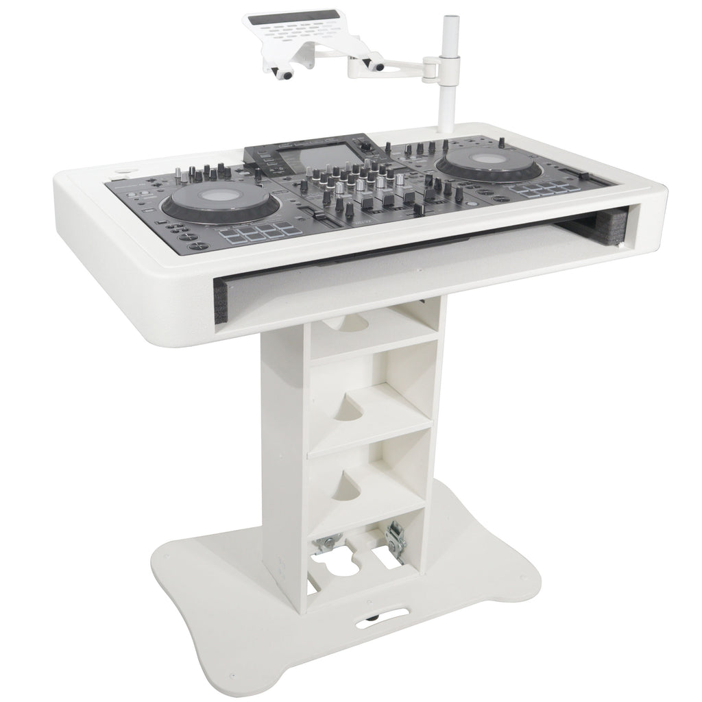 Control Tower DJ Podium for Pioneer DDJ-REV7 XDJ-XZ FLX10 RANE Four - White Finish