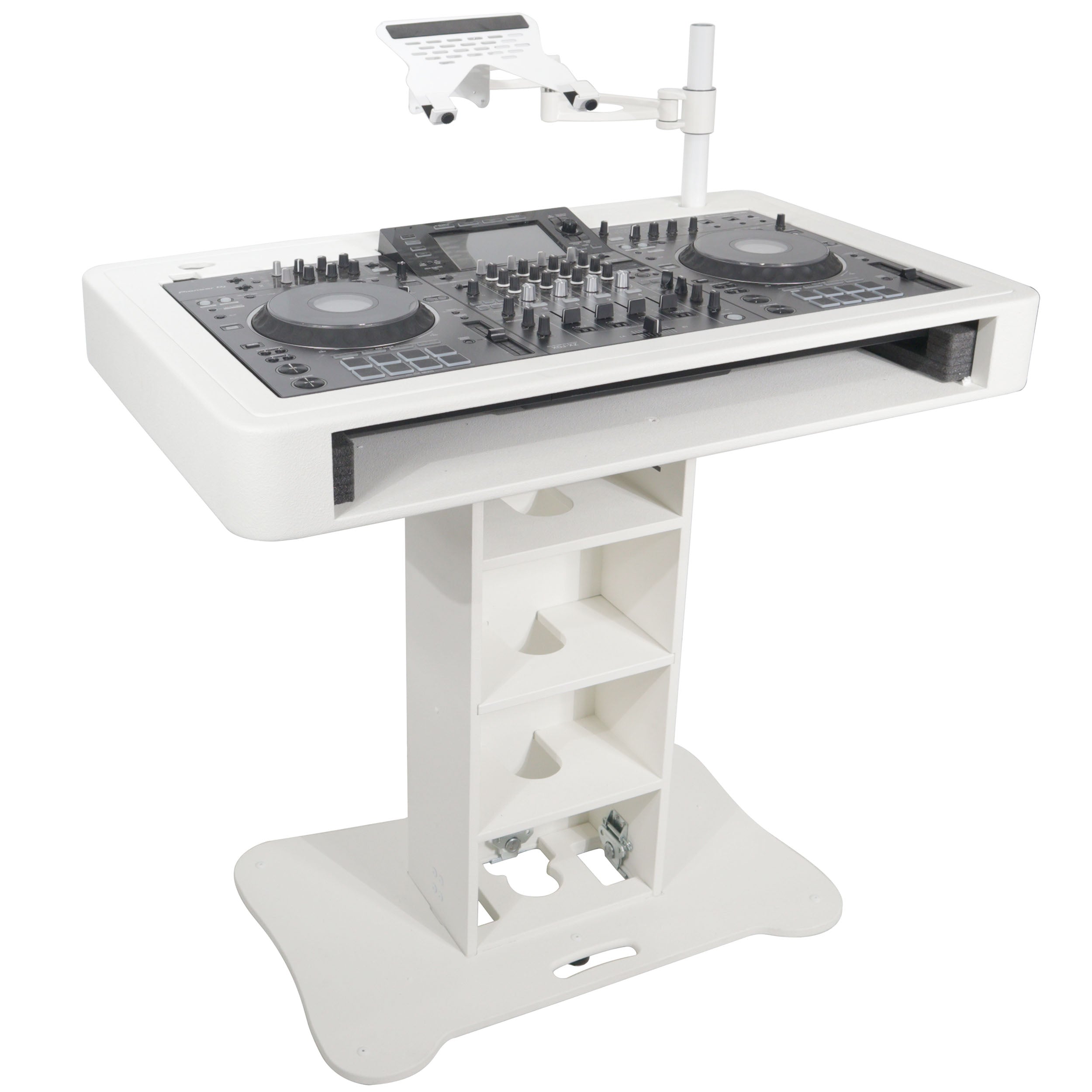Control Tower DJ Podium for Pioneer DDJ-REV7 XDJ-XZ FLX10 RANE Four - White Finish