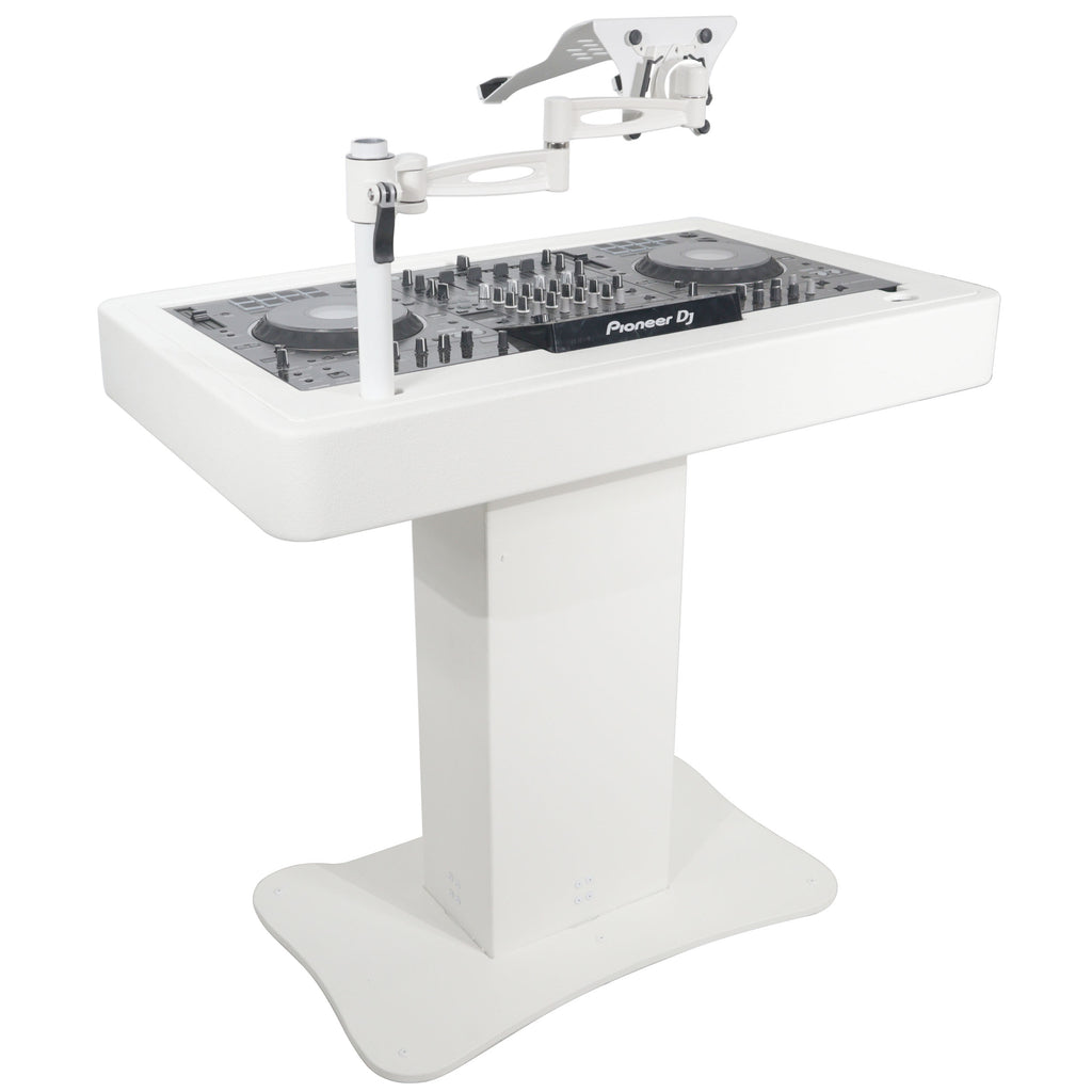 Control Tower DJ Podium for Pioneer DDJ-REV7 XDJ-XZ FLX10 RANE Four - White Finish