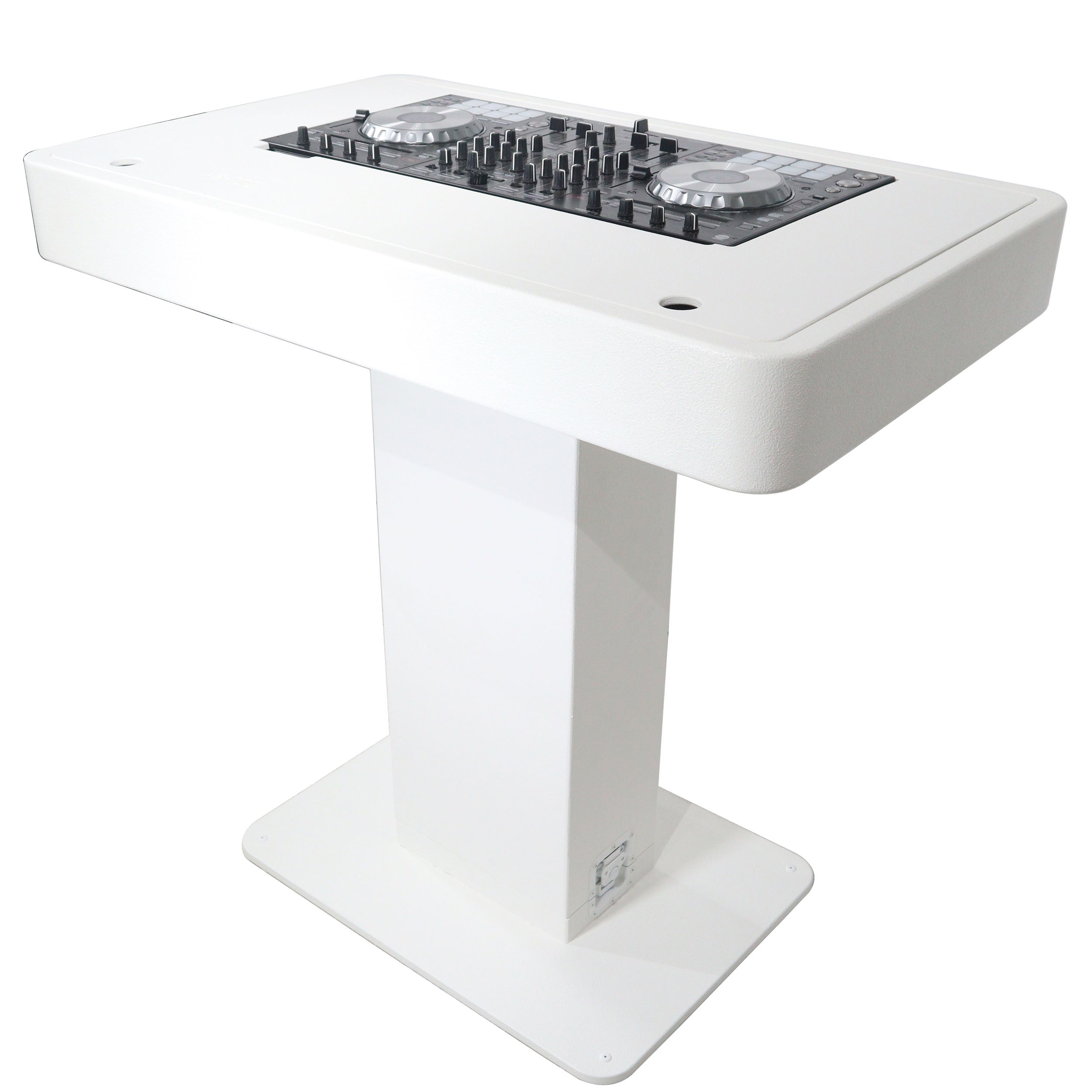 Control Tower DJ Podium with Road Cases for Pioneer DDJ-REV7 XDJ-XZ FLX10 RANE Four - White Finish