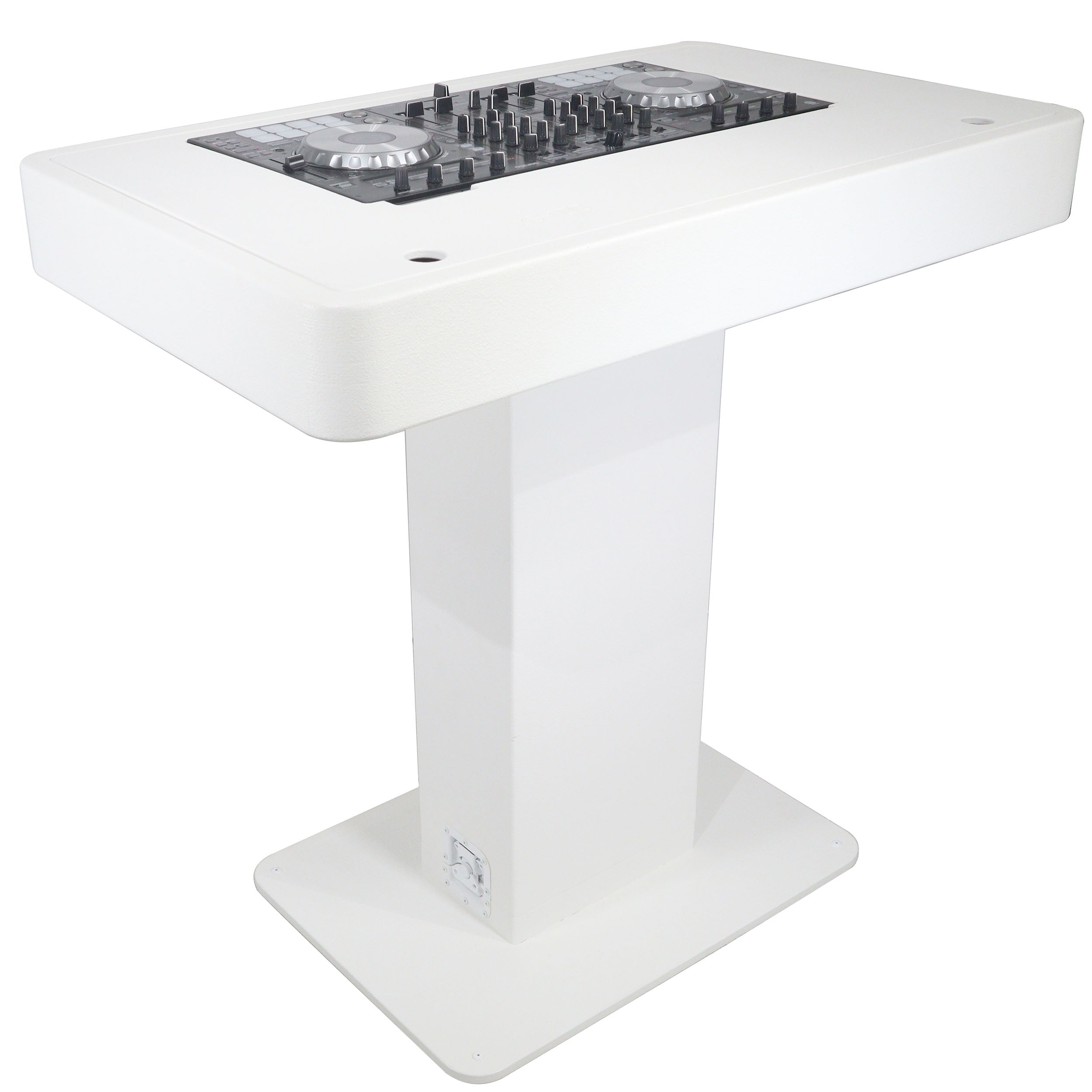 Control Tower DJ Podium with Road Cases for Pioneer DDJ-REV7 XDJ-XZ FLX10 RANE Four - White Finish