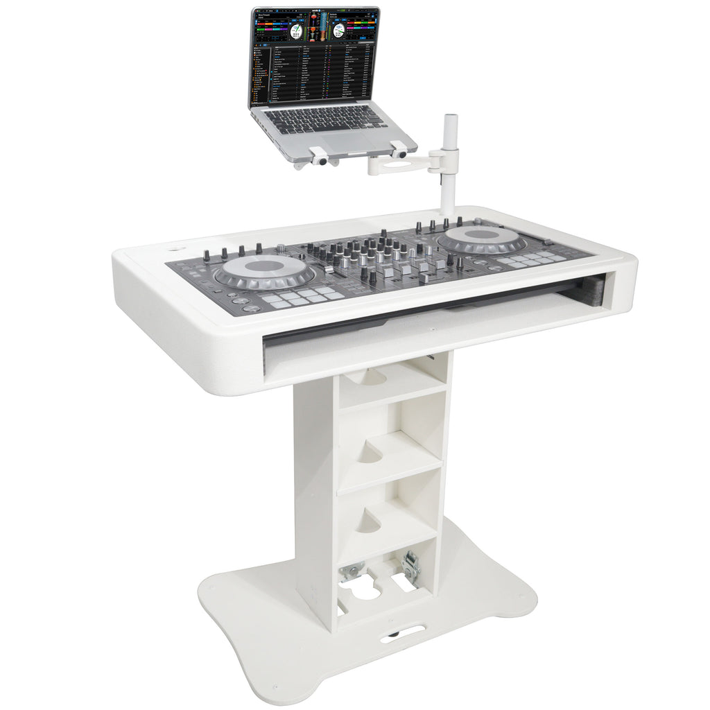 Control Tower DJ Podium for Pioneer DDJ-REV7 XDJ-XZ FLX10 RANE Four - White Finish