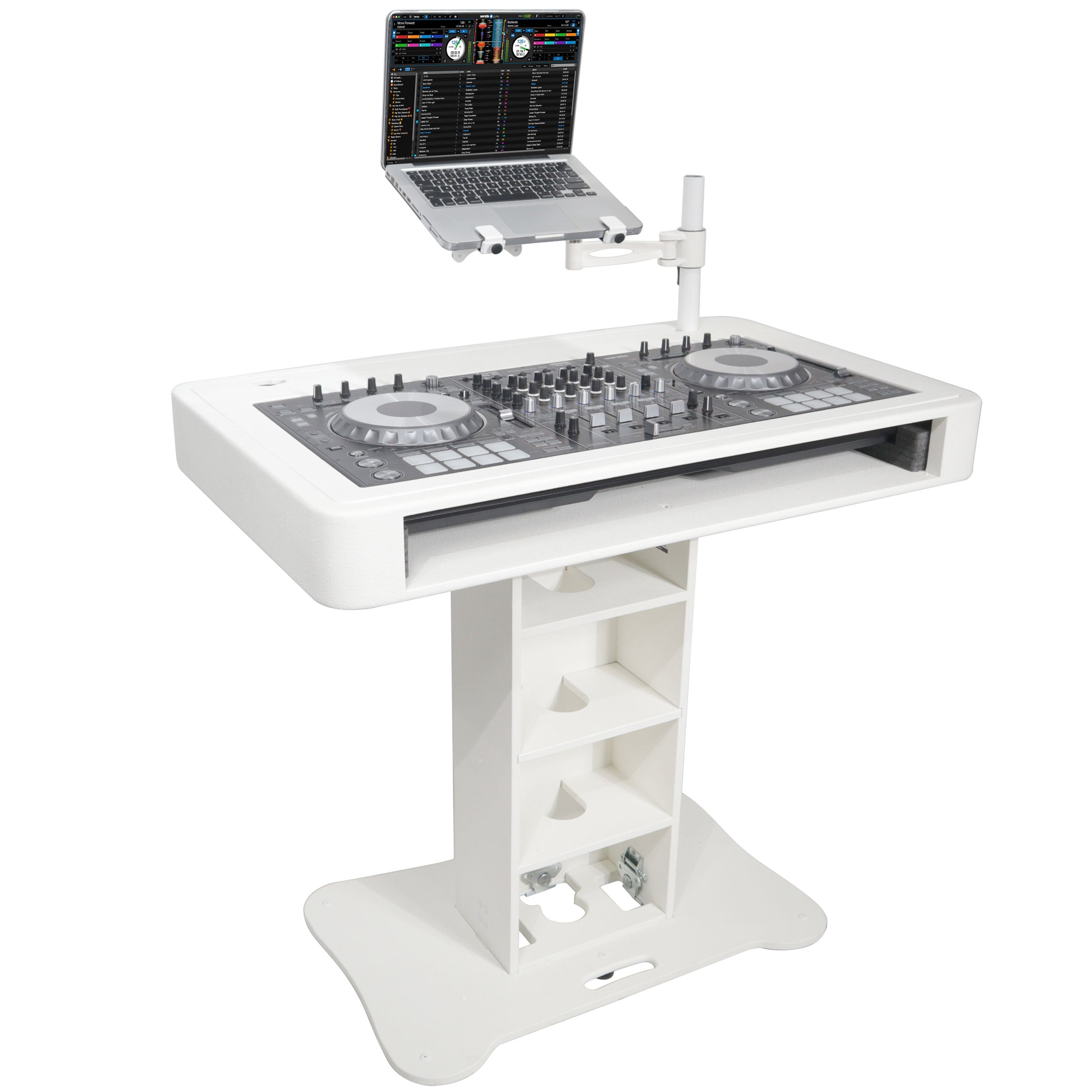 Control Tower DJ Podium for Pioneer DDJ-REV7 XDJ-XZ FLX10 RANE Four - White Finish