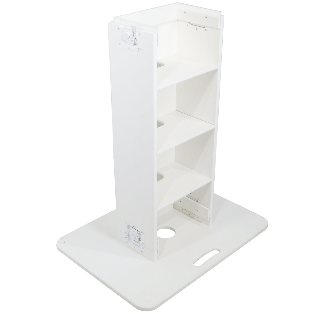 Control Tower DJ Podium with Road Cases for Pioneer DDJ-REV7 XDJ-XZ FLX10 RANE Four - White Finish