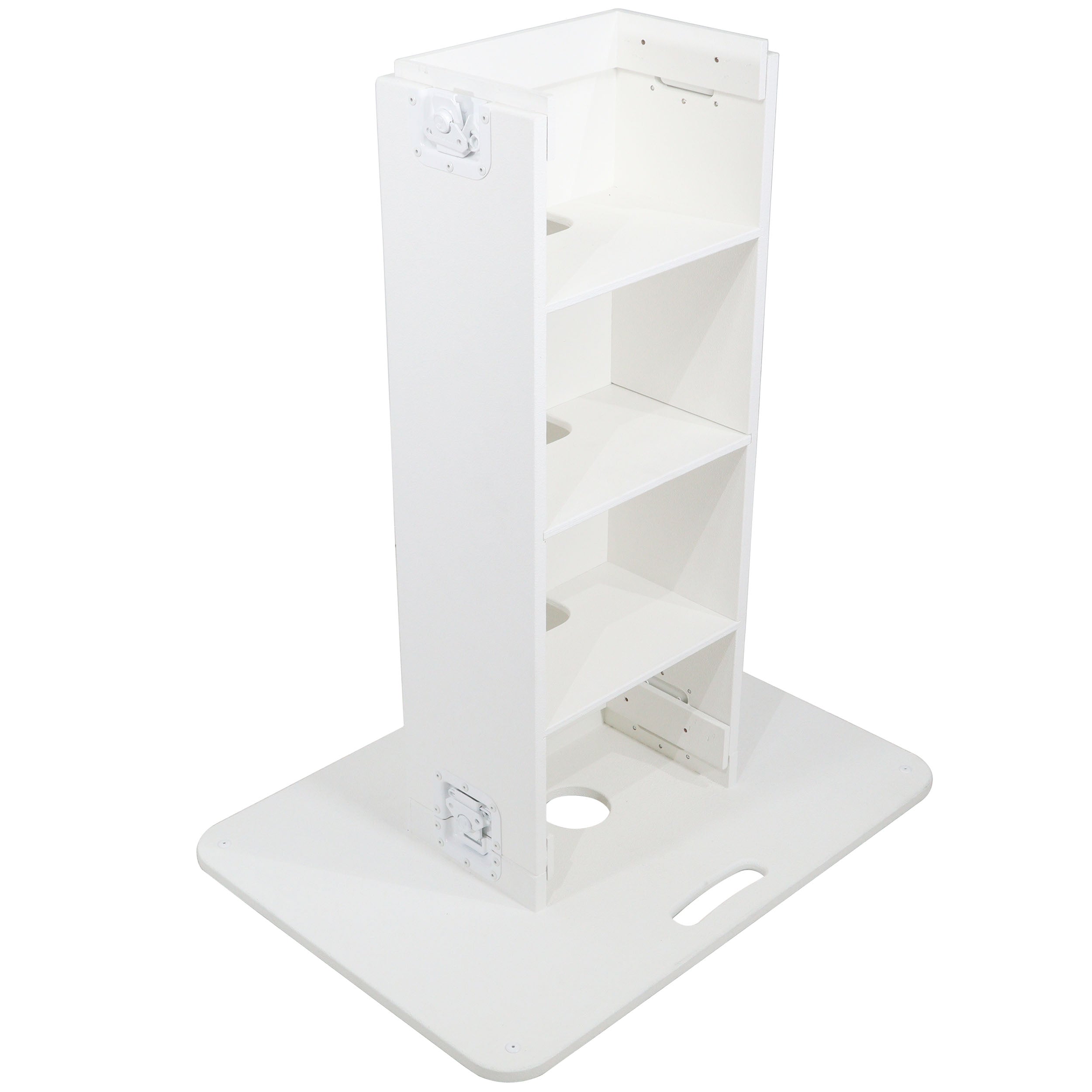 Control Tower DJ Podium with Road Cases for Pioneer DDJ-REV7 XDJ-XZ FLX10 RANE Four - White Finish