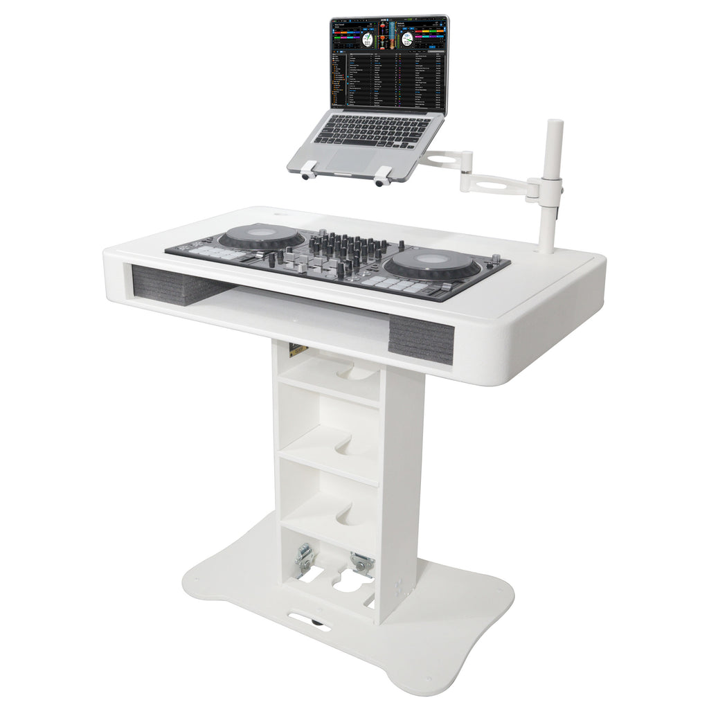 Control Tower DJ Podium for Pioneer DDJ-REV7 XDJ-XZ FLX10 RANE Four - White Finish