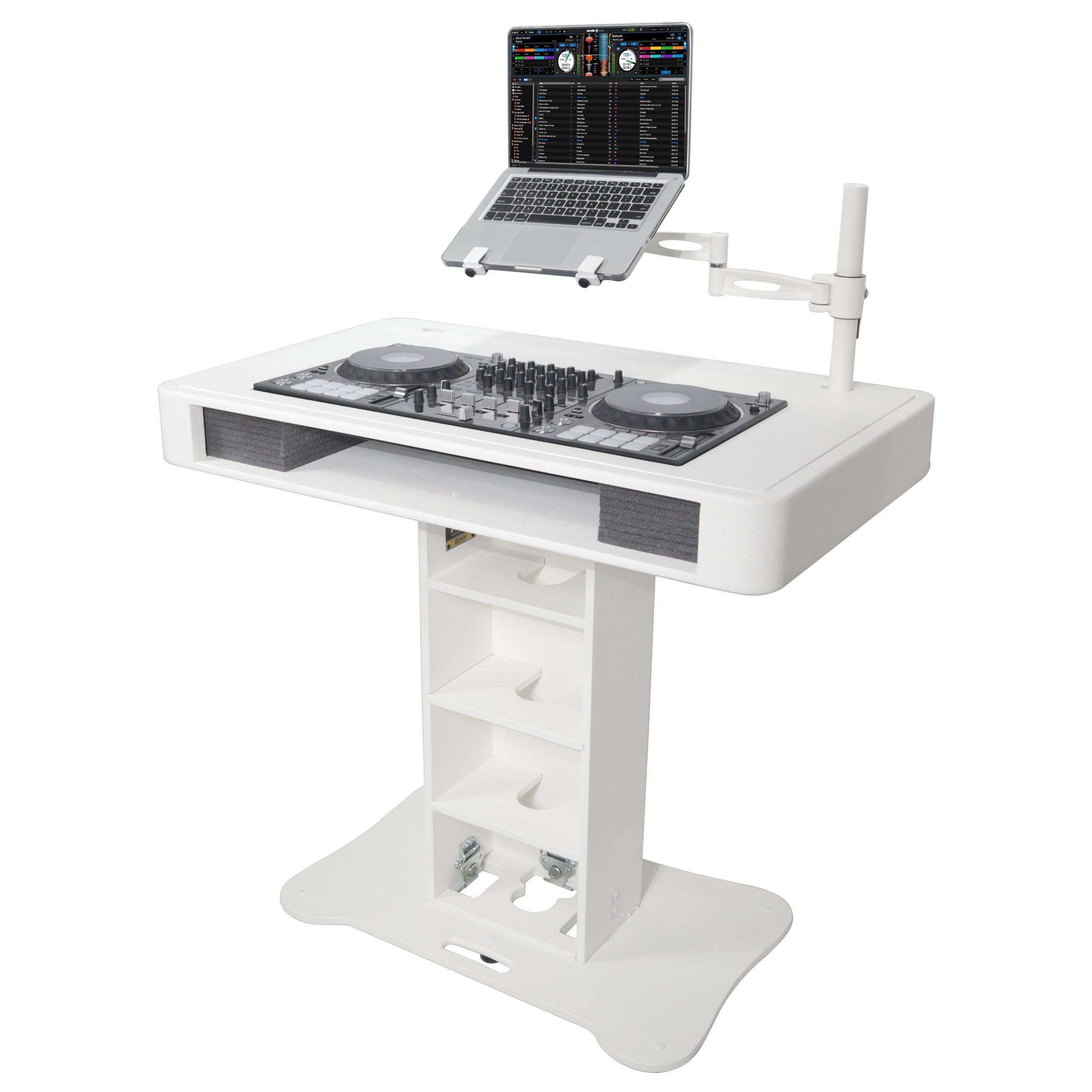 Control Tower DJ Podium for Pioneer DDJ-REV7 XDJ-XZ FLX10 RANE Four - White Finish