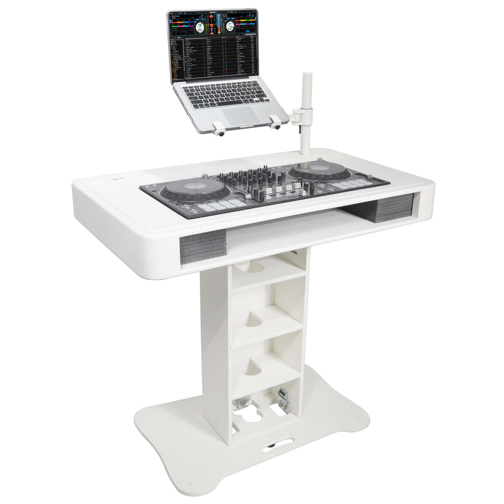 Control Tower DJ Podium for Pioneer DDJ-REV7 XDJ-XZ FLX10 RANE Four - White Finish