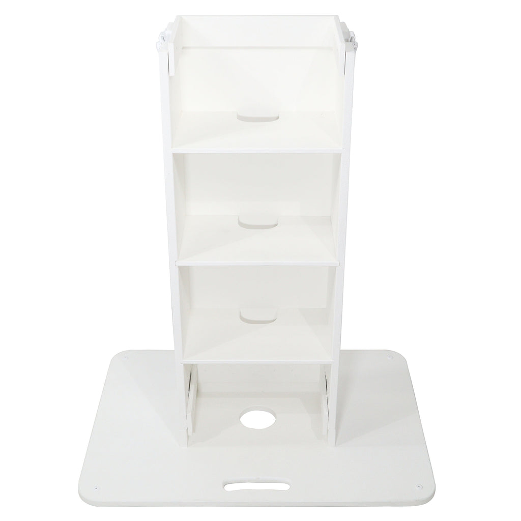 Control Tower DJ Podium with Road Cases for Pioneer DDJ-REV7 XDJ-XZ FLX10 RANE Four - White Finish