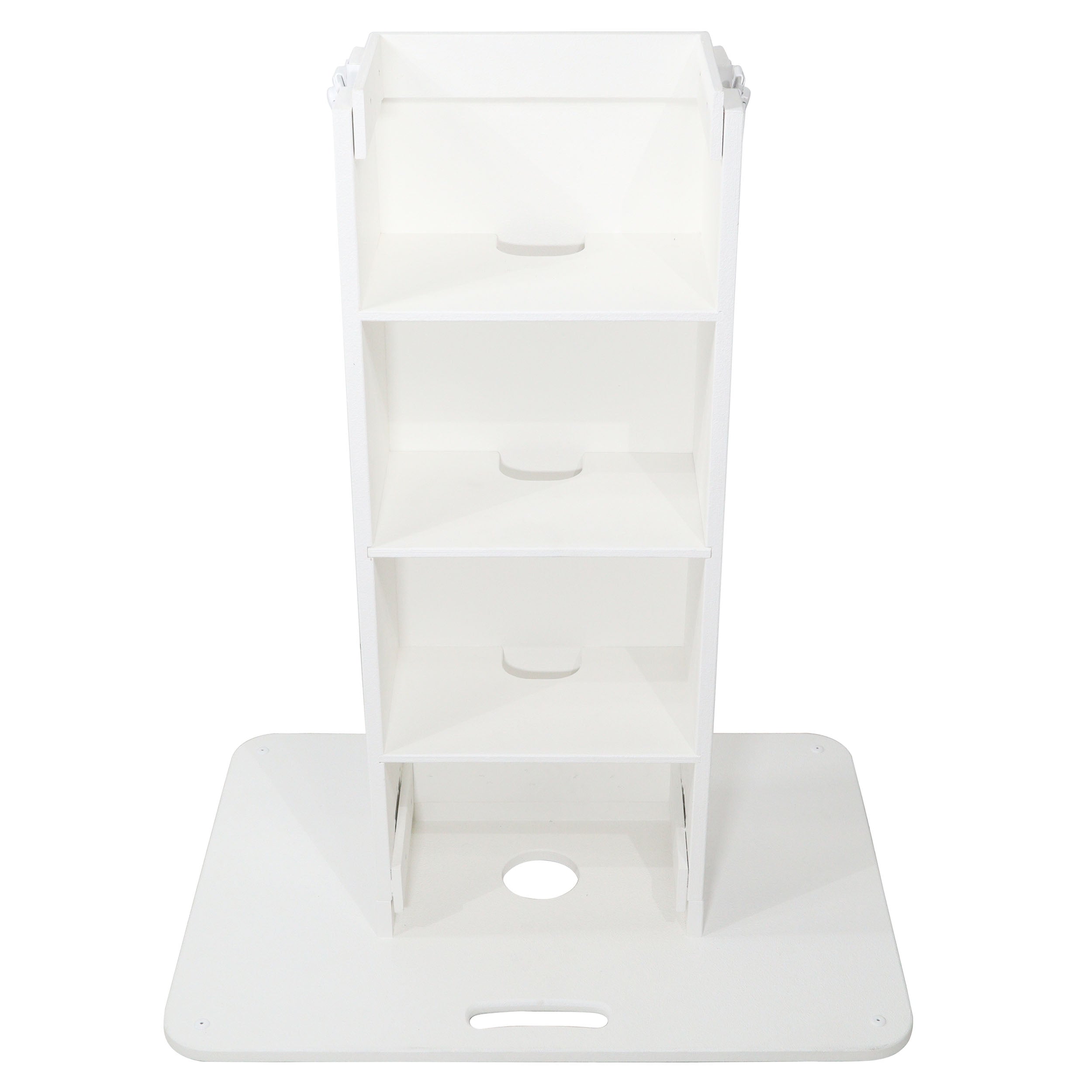 Control Tower DJ Podium with Road Cases for Pioneer DDJ-REV7 XDJ-XZ FLX10 RANE Four - White Finish