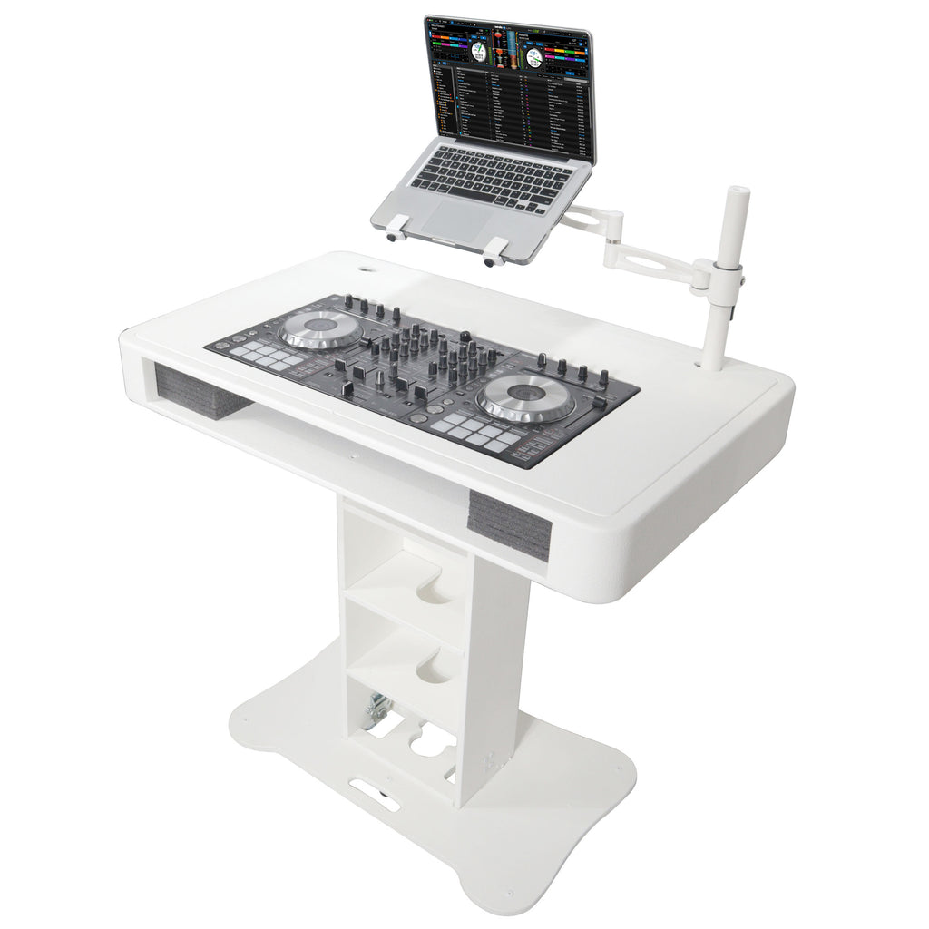 Control Tower DJ Podium for Pioneer DDJ-REV7 XDJ-XZ FLX10 RANE Four - White Finish