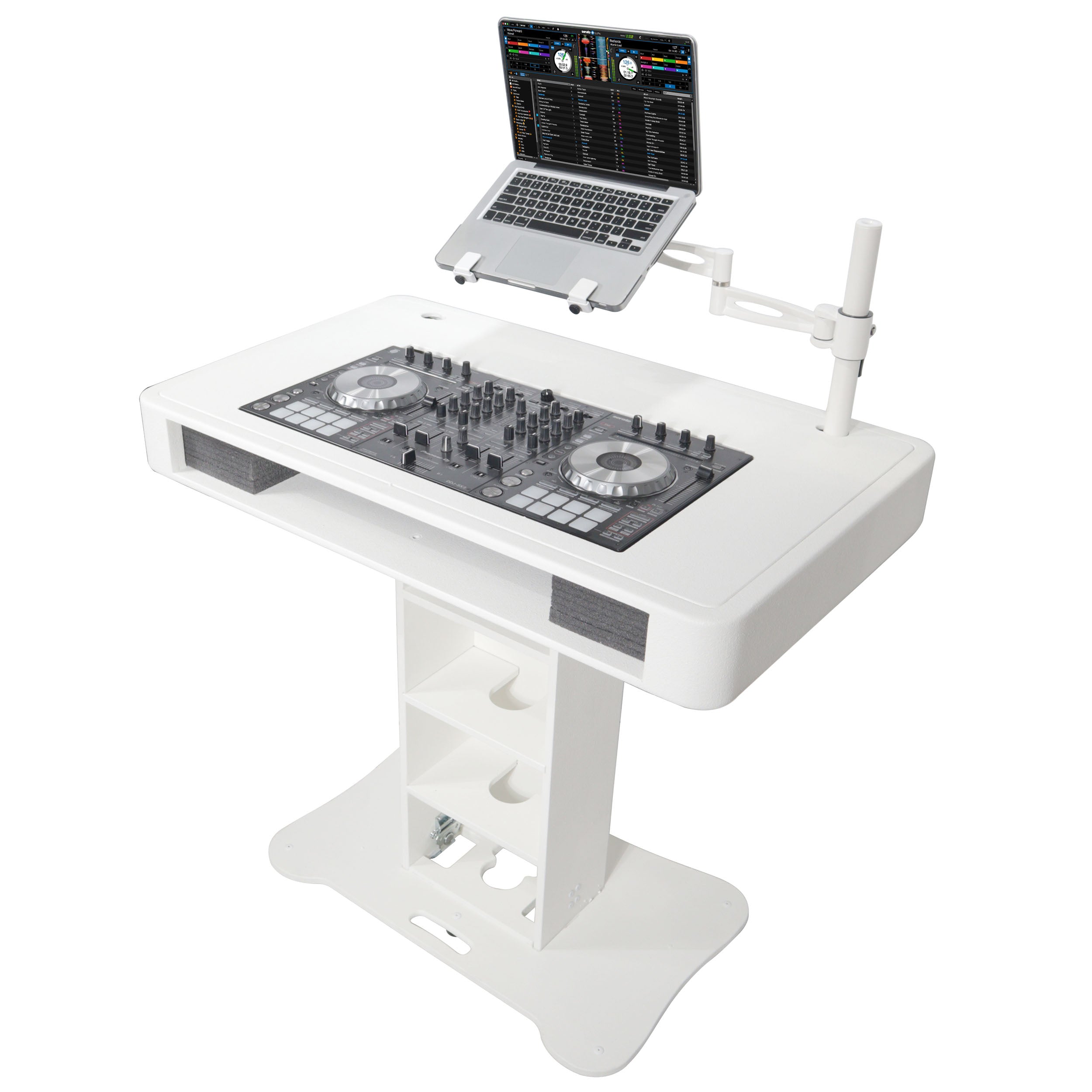 Control Tower DJ Podium for Pioneer DDJ-REV7 XDJ-XZ FLX10 RANE Four - White Finish