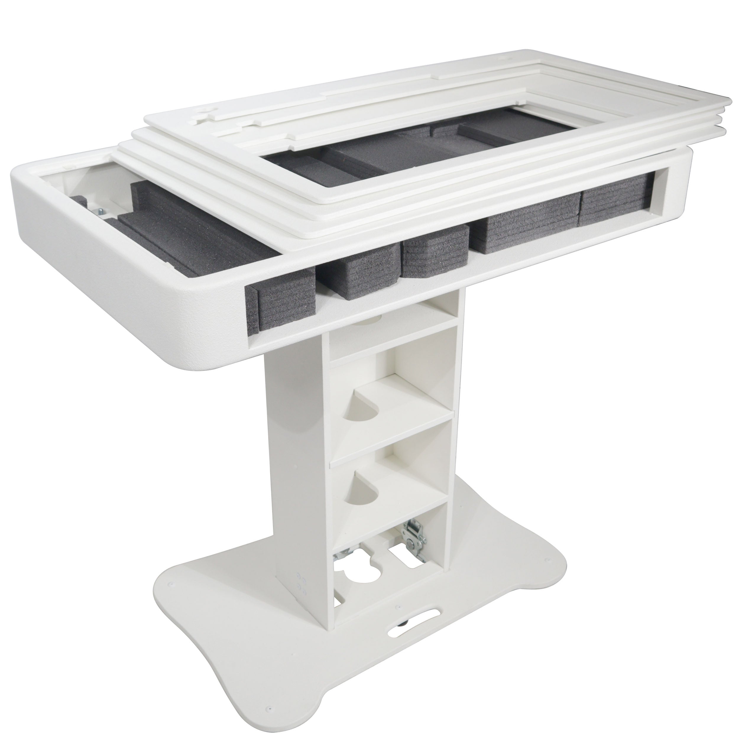 Control Tower DJ Podium for Pioneer DDJ-REV7 XDJ-XZ FLX10 RANE Four - White Finish