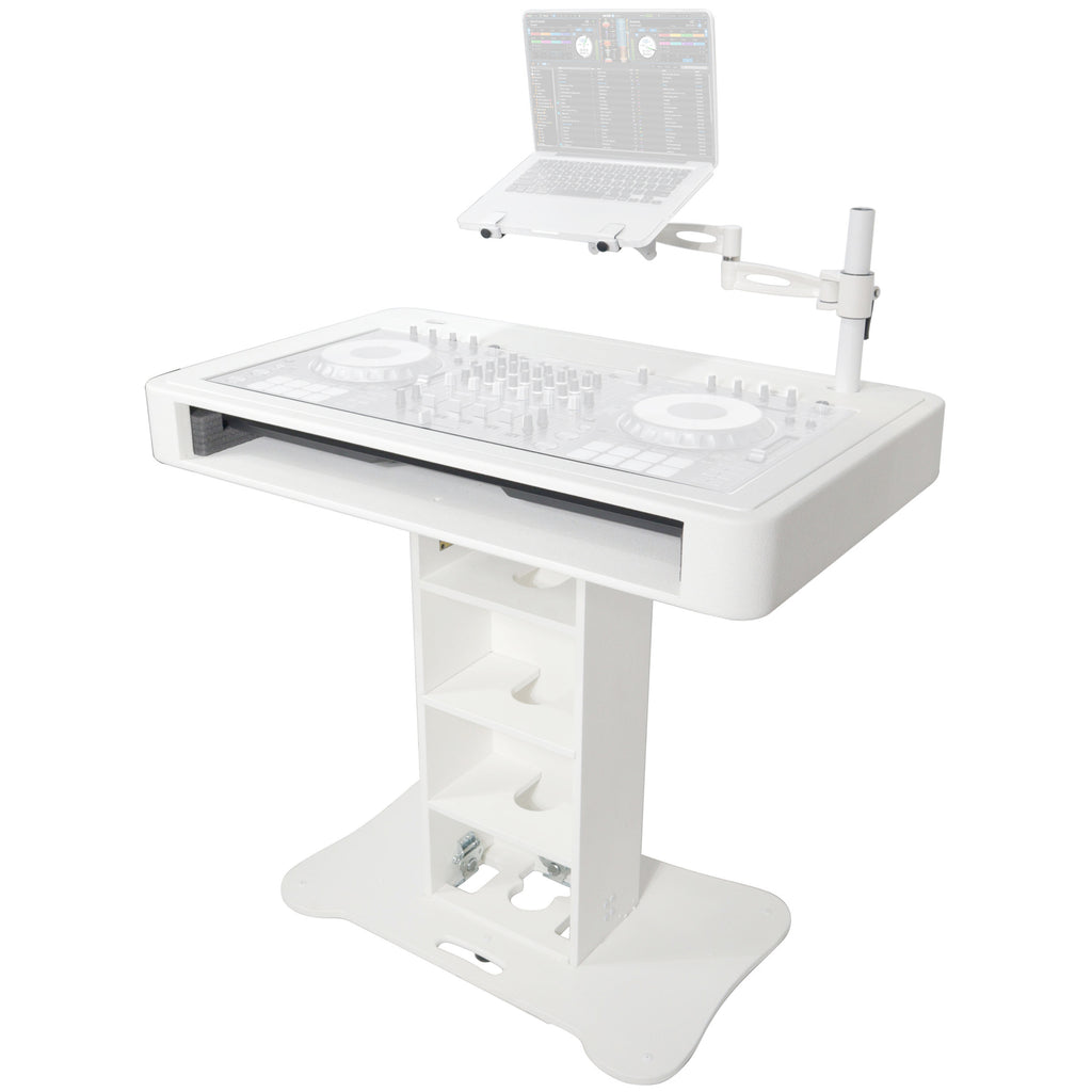 Control Tower DJ Podium for Pioneer DDJ-REV7 XDJ-XZ FLX10 RANE Four - White Finish