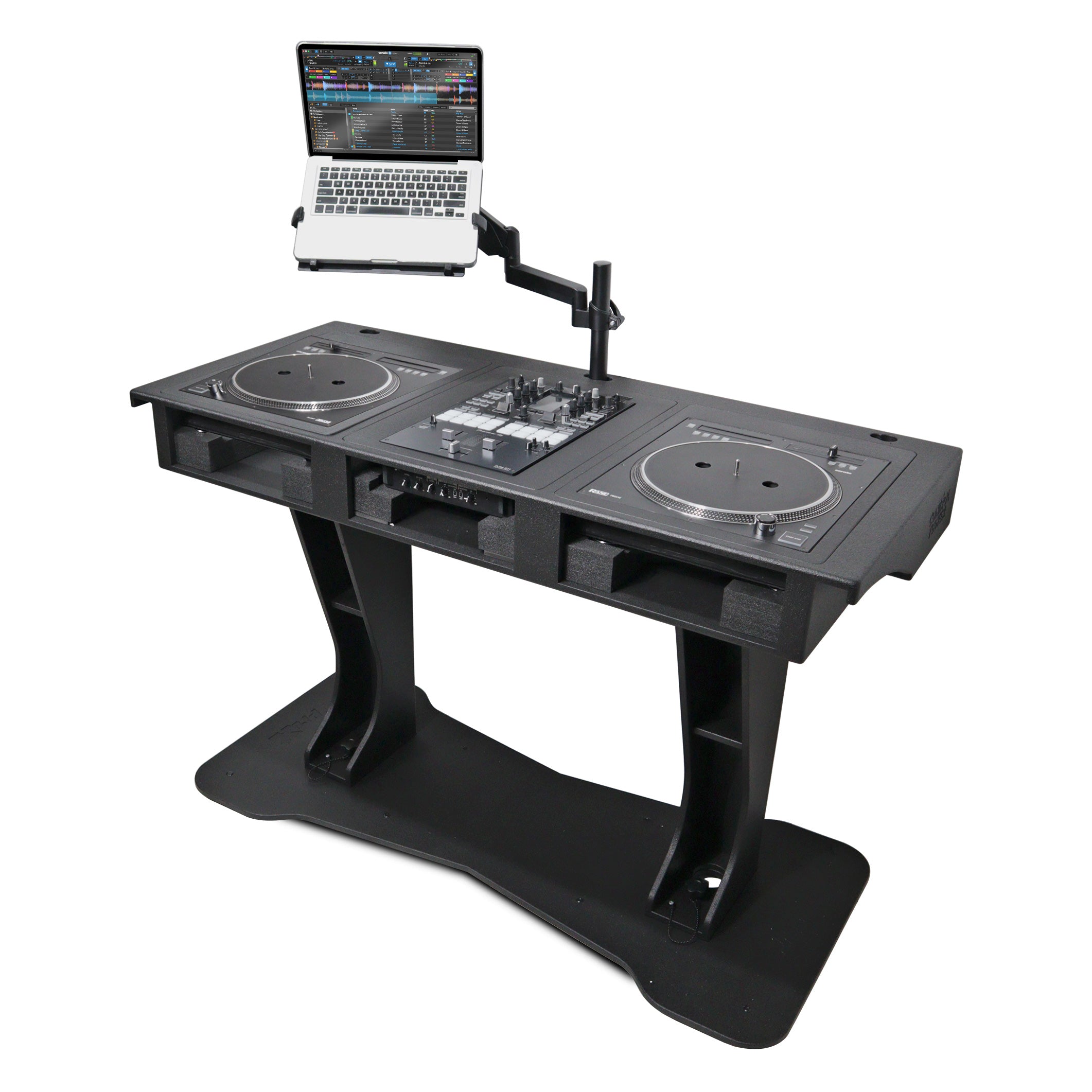 Control Tower DJ Podium with Road Cases for Pioneer CDJ-3000 Denon SC6000 CD Players RANE Twelve Turntable