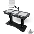 Control Tower DJ Podium with Road Cases for Pioneer CDJ-3000 Denon SC6000 CD Players RANE Twelve Turntable