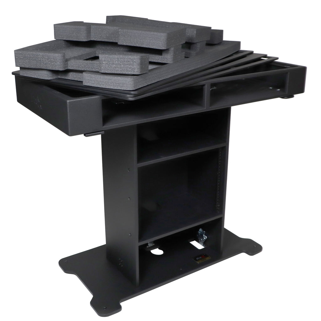 XL DJ Control Tower in Black Fits 2x CDJ3000-A9 or 2x Rane12 -72 or Opus Quad - incl 2 Flight cases
