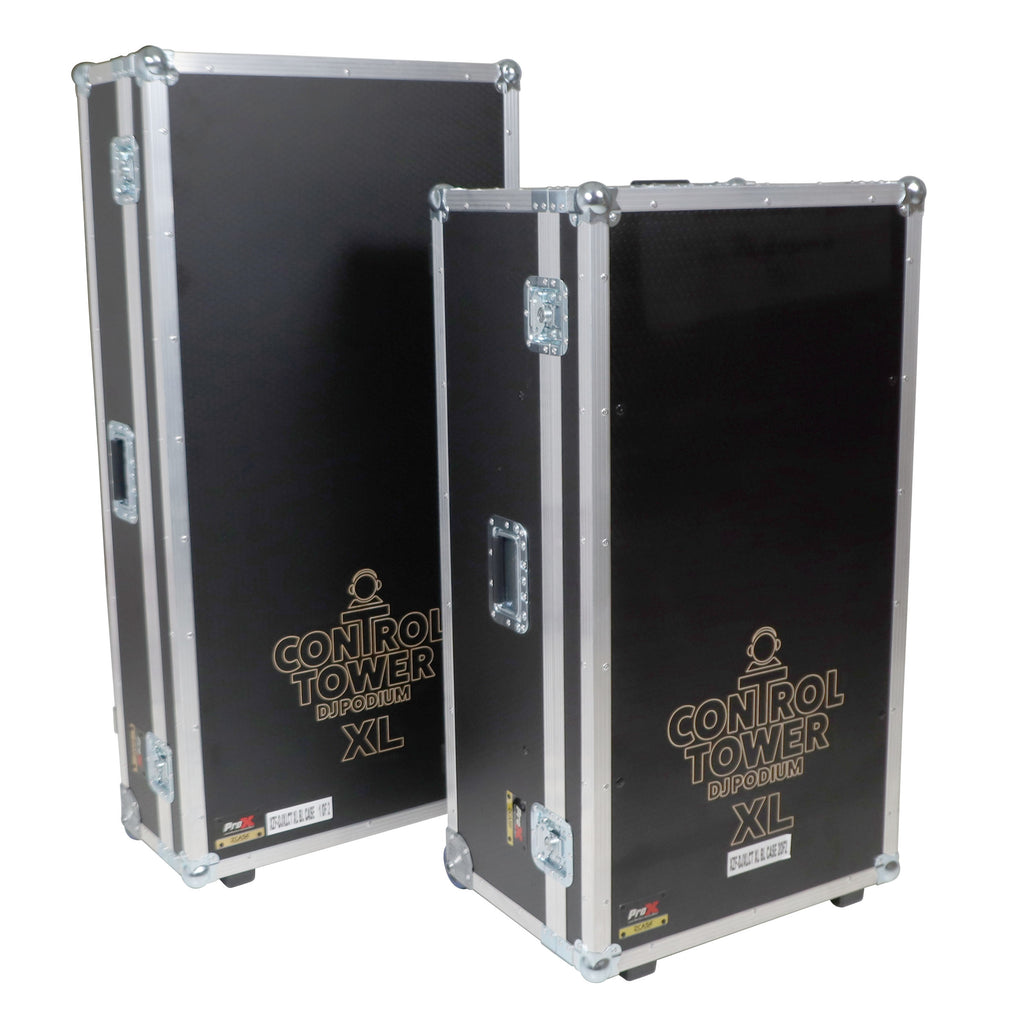 XL DJ Control Tower in Black Fits 2x CDJ3000-A9 or 2x Rane12 -72 or Opus Quad - incl 2 Flight cases