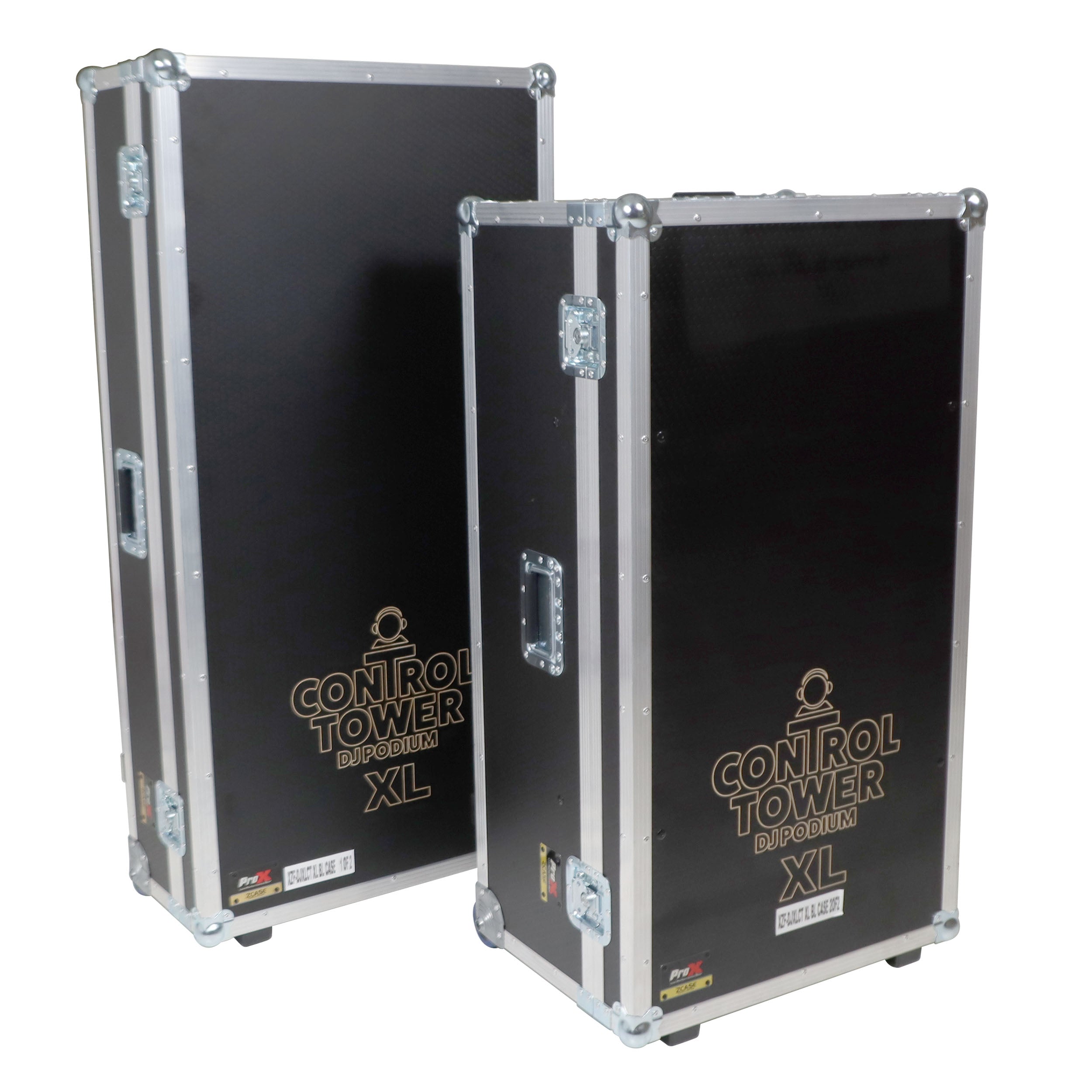 XL DJ Control Tower in Black Fits 2x CDJ3000-A9 or 2x Rane12 -72 or Opus Quad - incl 2 Flight cases