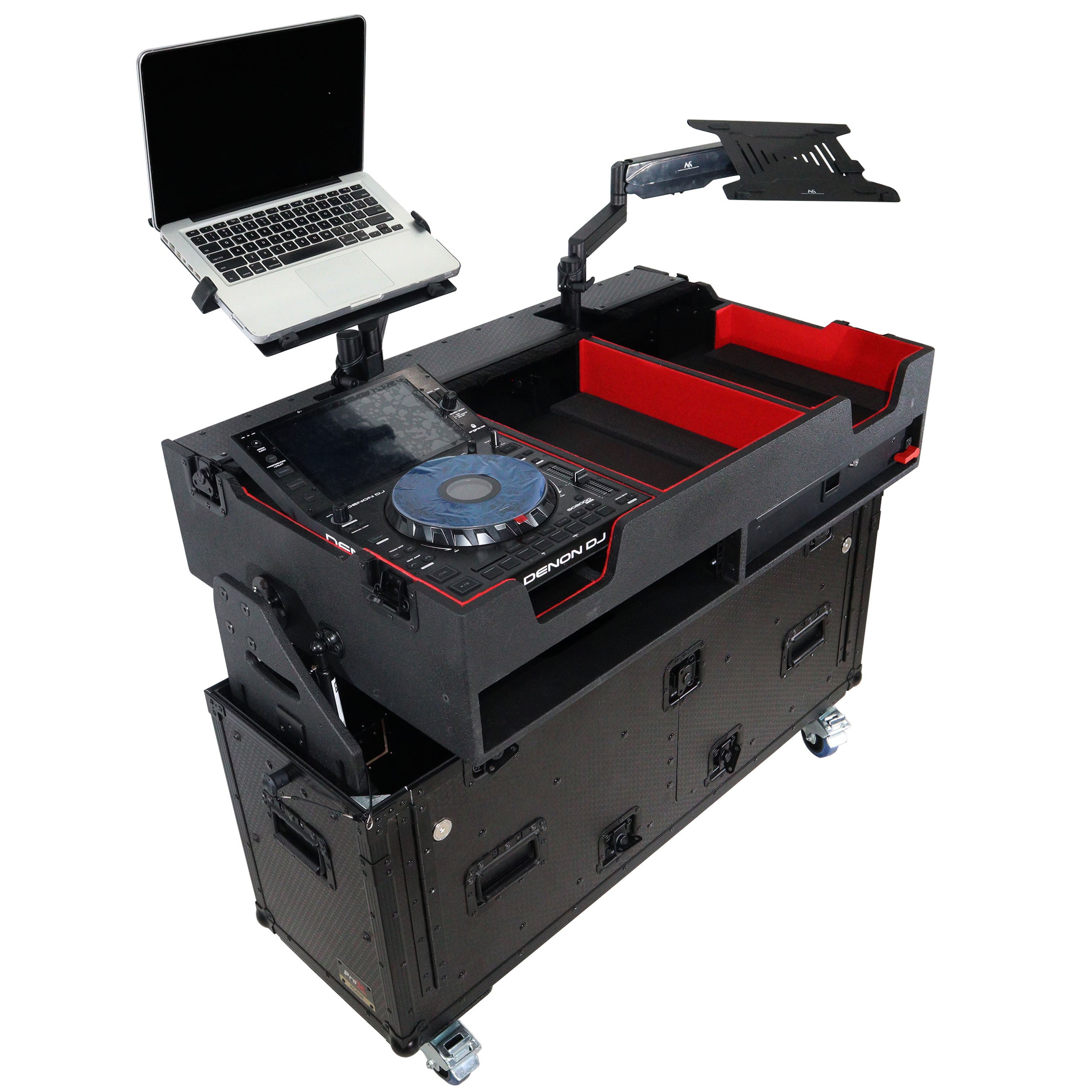 Flip-Ready Easy Retracting Hydraulic Lift Case for Denon DJ  SC 6000 PRIME | X1850 PRIME