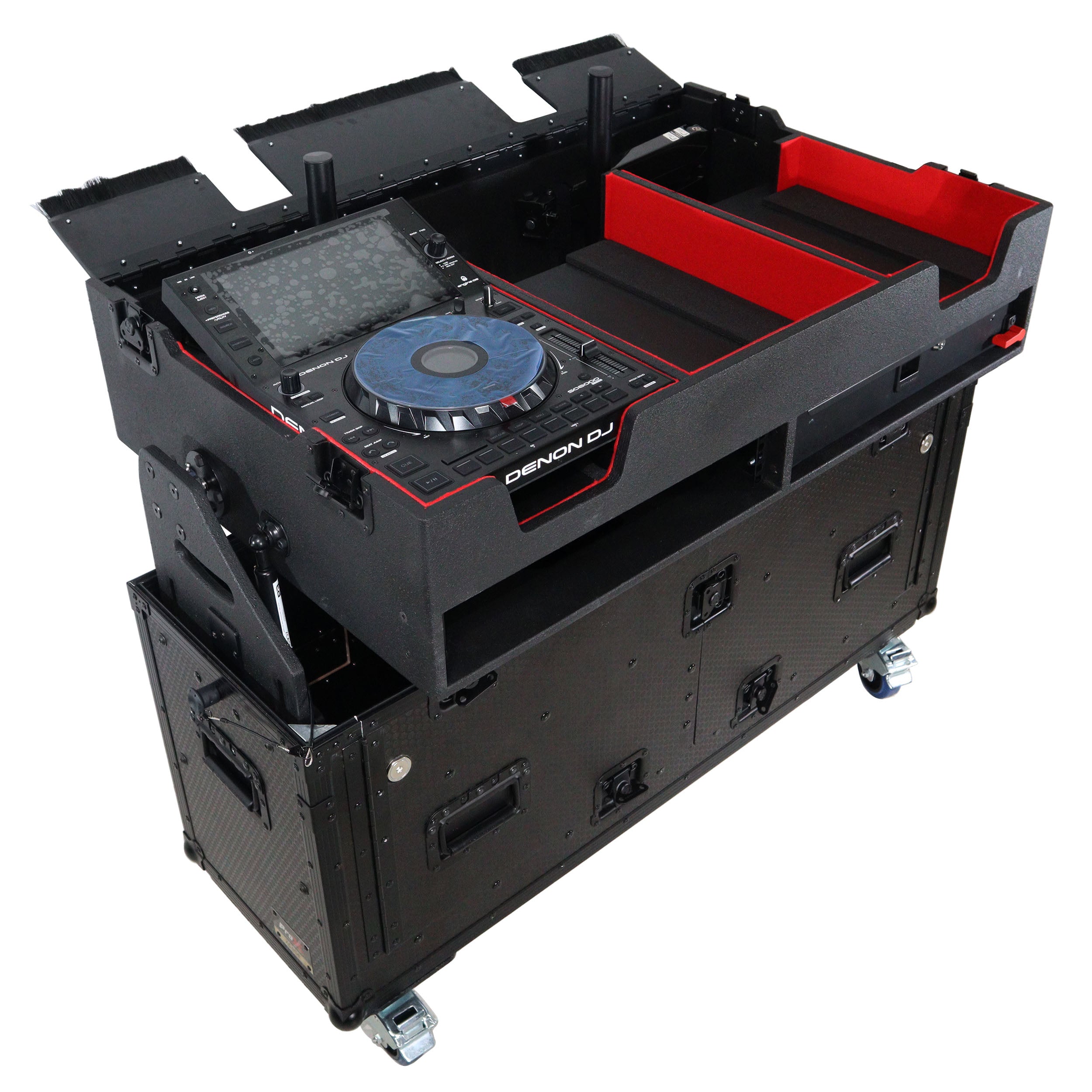 Flip-Ready Easy Retracting Hydraulic Lift Case for Denon DJ  SC 6000 PRIME | X1850 PRIME