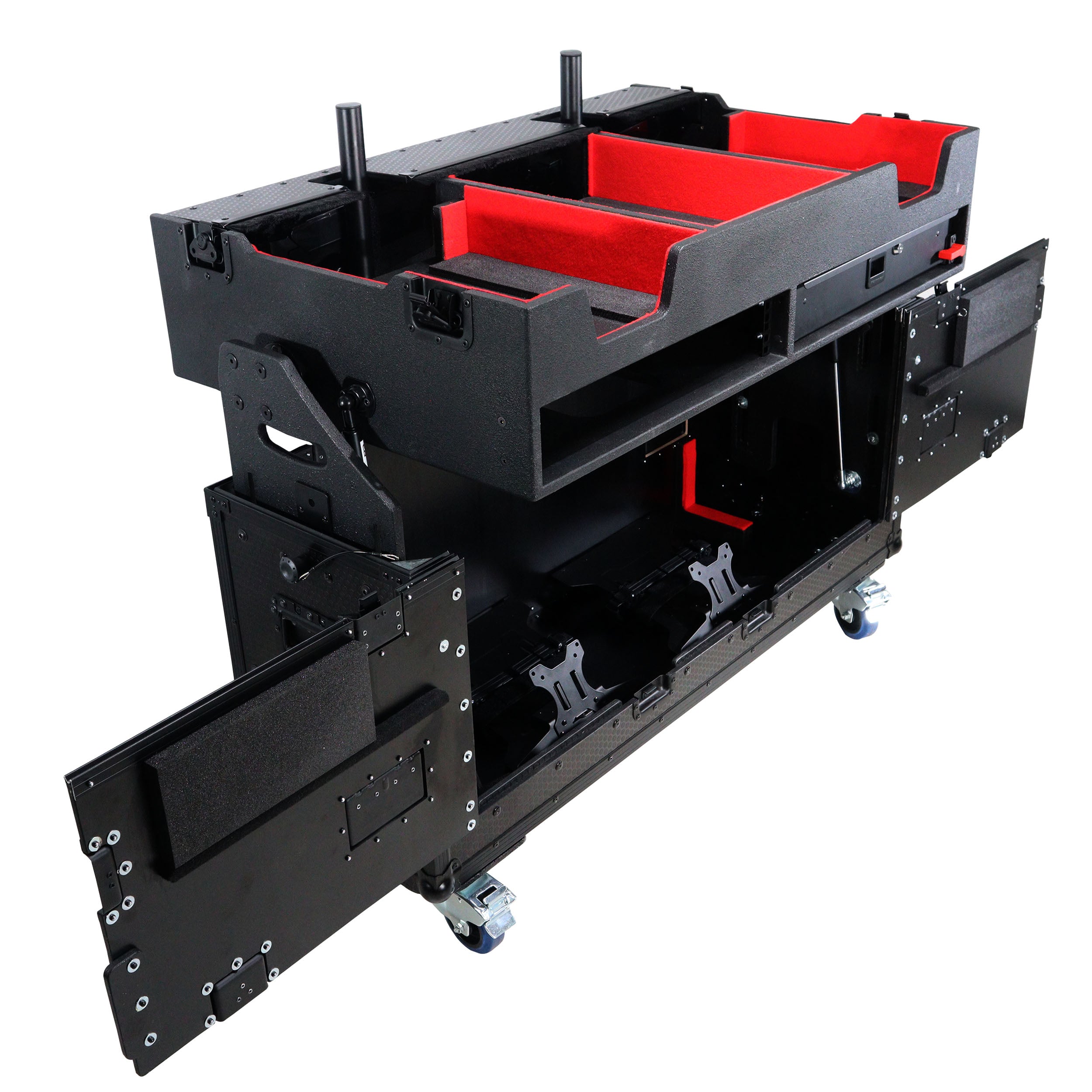 Flip-Ready Easy Retracting Hydraulic Lift Case for Denon DJ  SC 6000 PRIME | X1850 PRIME