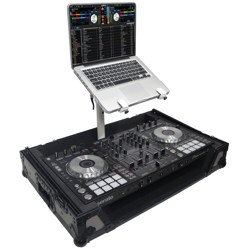 Articulating Laptop Tray Arm Pole for Control Tower DJ Podium Flip Ready DJ Cases White Finish