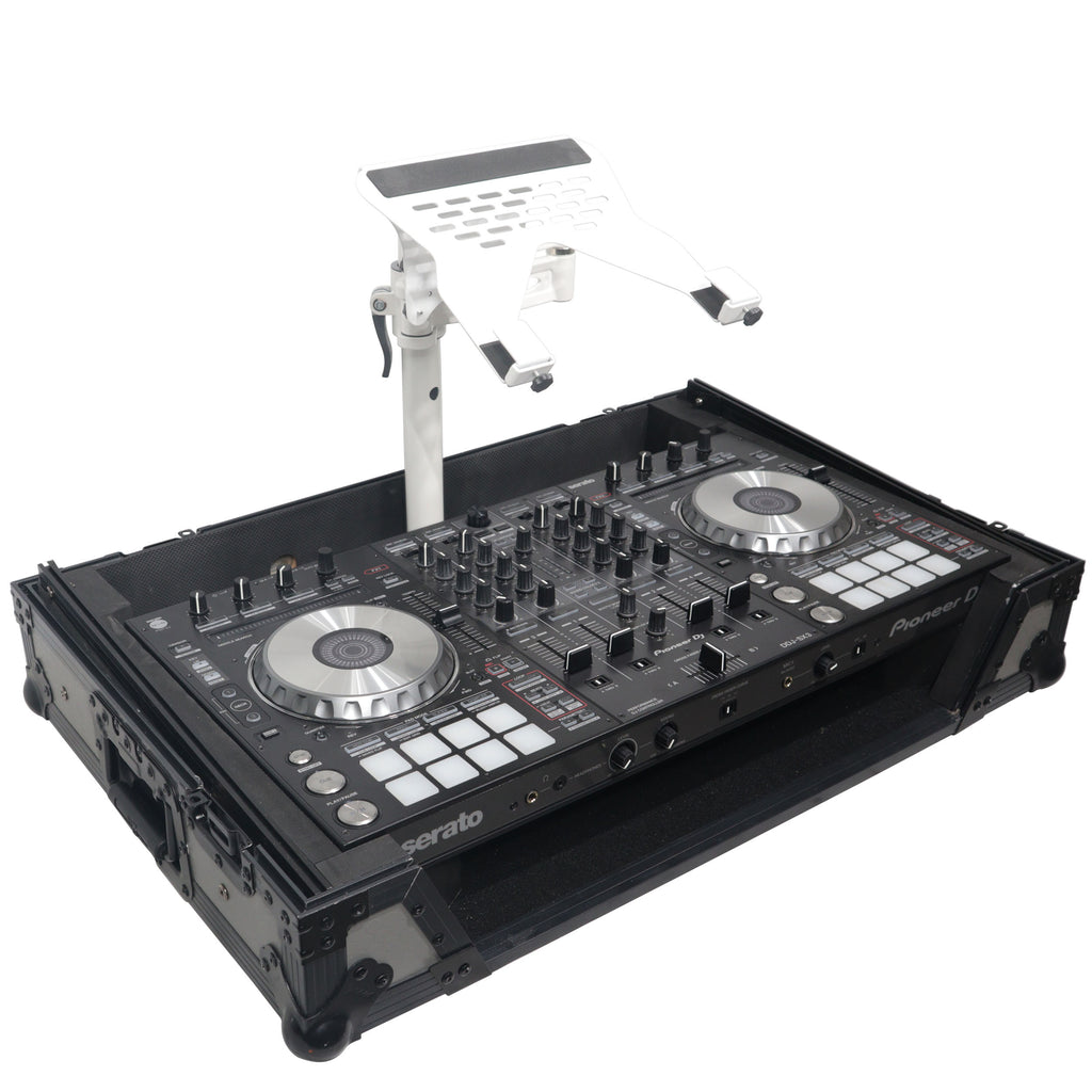 Articulating Laptop Tray Arm Pole for Control Tower DJ Podium Flip Ready DJ Cases White Finish