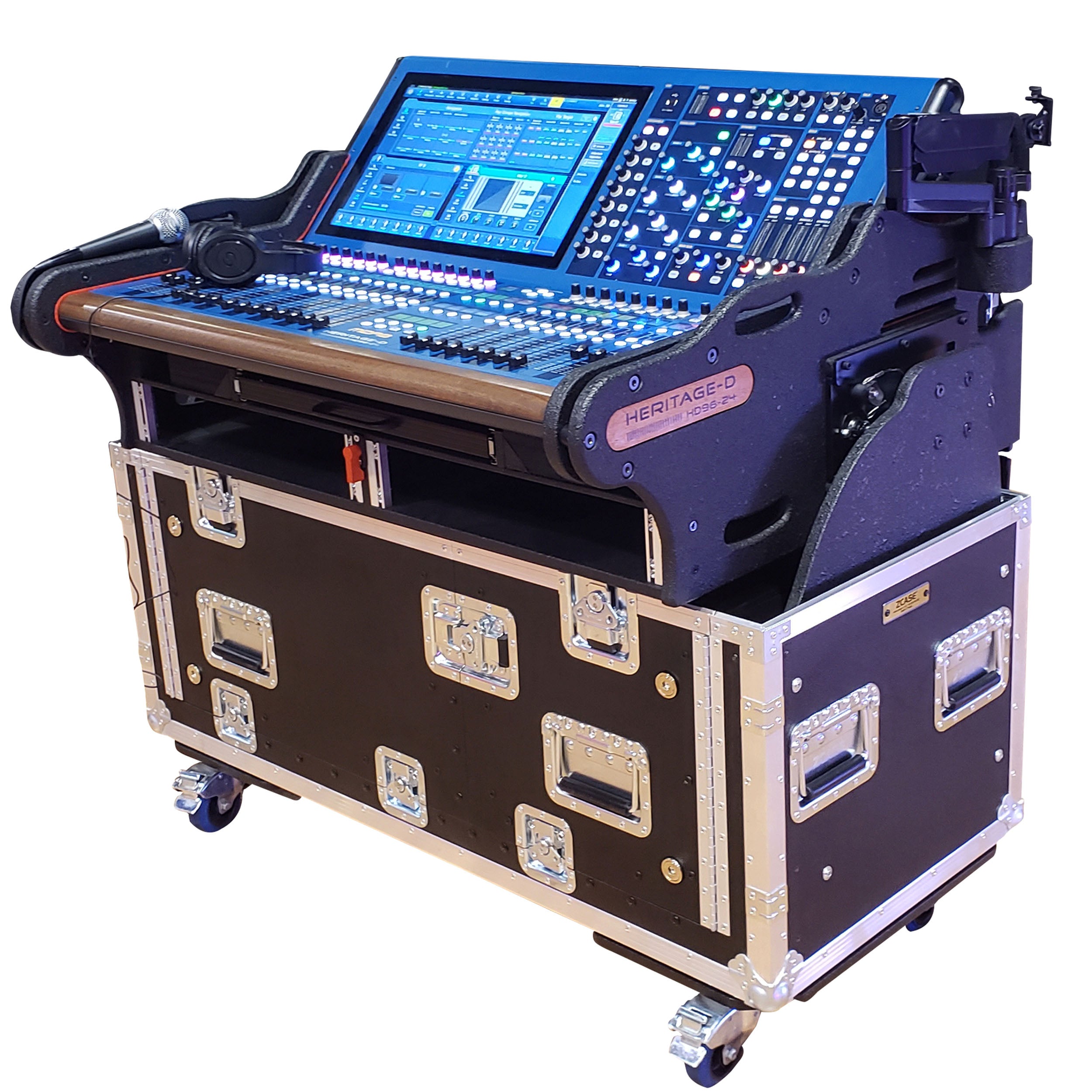 MIDAS Heritage D Flip-Ready Hydraulic Console Easy Retracting Lifting 2U Rack Space Detachable Case by ZCASE HD96-24