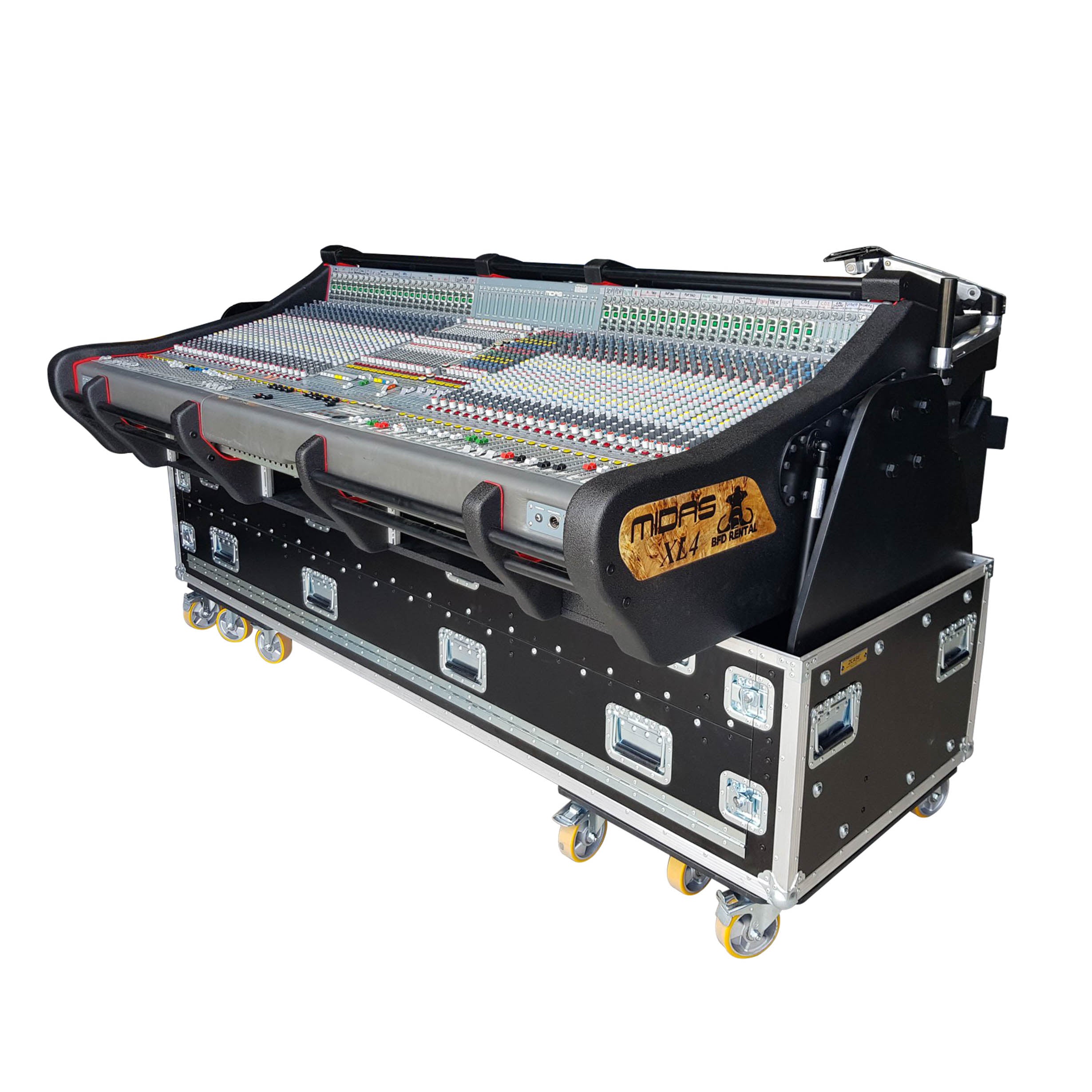 MIDAS XL4 Flip-Ready Hydraulic Console Easy Retracting Lifting 3X2U Rack Space Detachable Case by ZCASE Poland