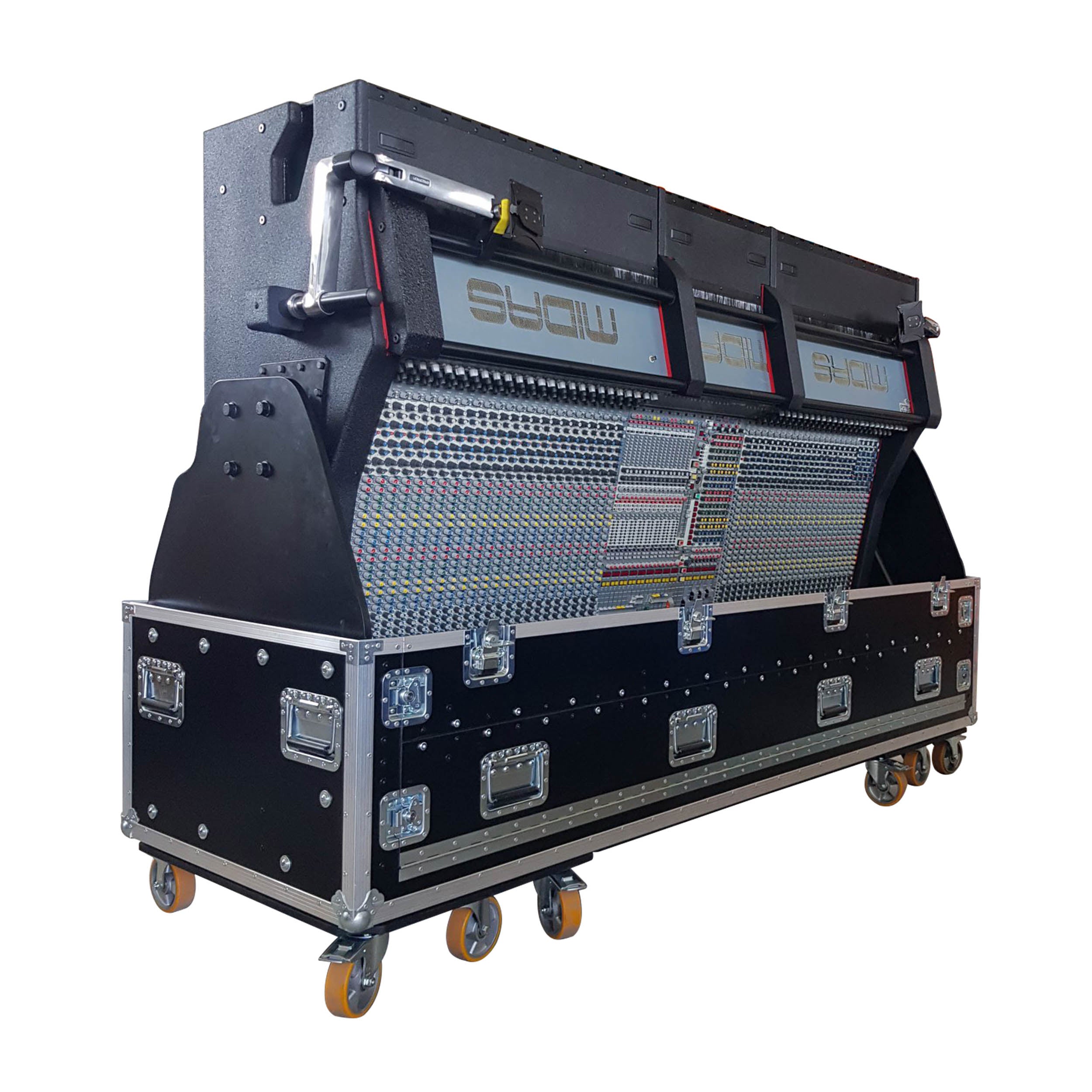 MIDAS XL4 Flip-Ready Hydraulic Console Easy Retracting Lifting 3X2U Rack Space Detachable Case by ZCASE Poland