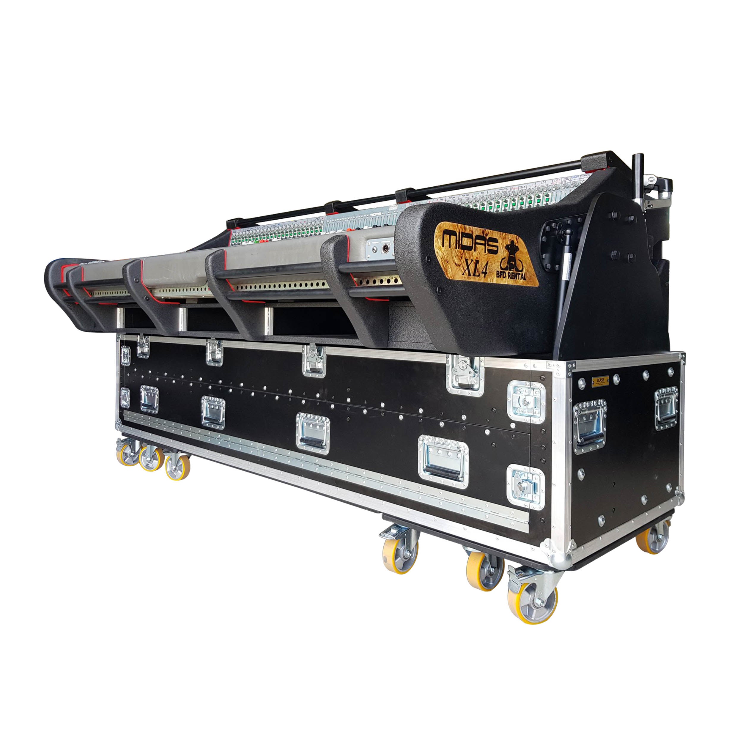 MIDAS XL4 Flip-Ready Hydraulic Console Easy Retracting Lifting 3X2U Rack Space Detachable Case by ZCASE Poland