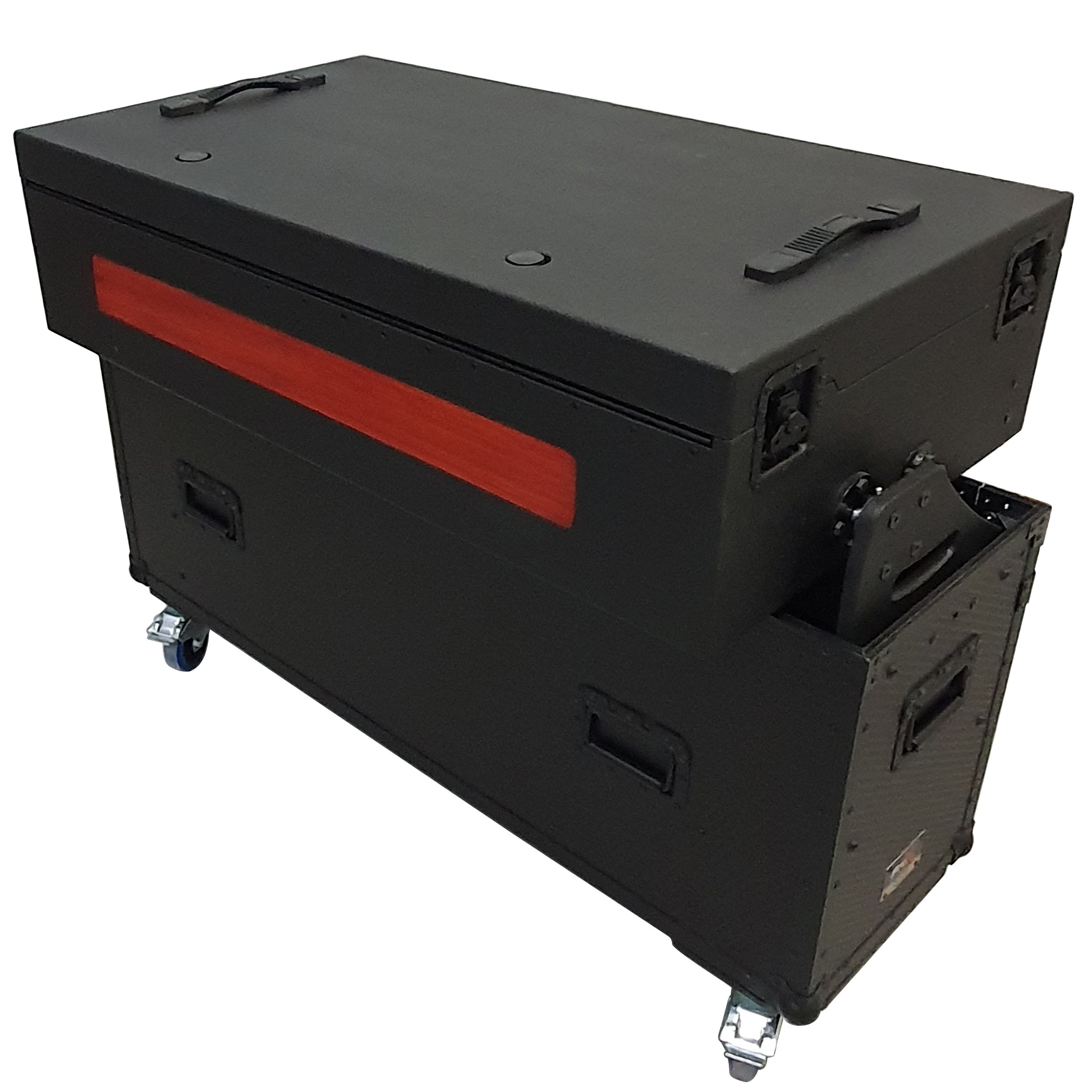 Flip-Ready Easy Retracting Hydraulic Lift Case for RANE Twelve Seventy and Seventy Two MKII Series , with Two Laptop Arms