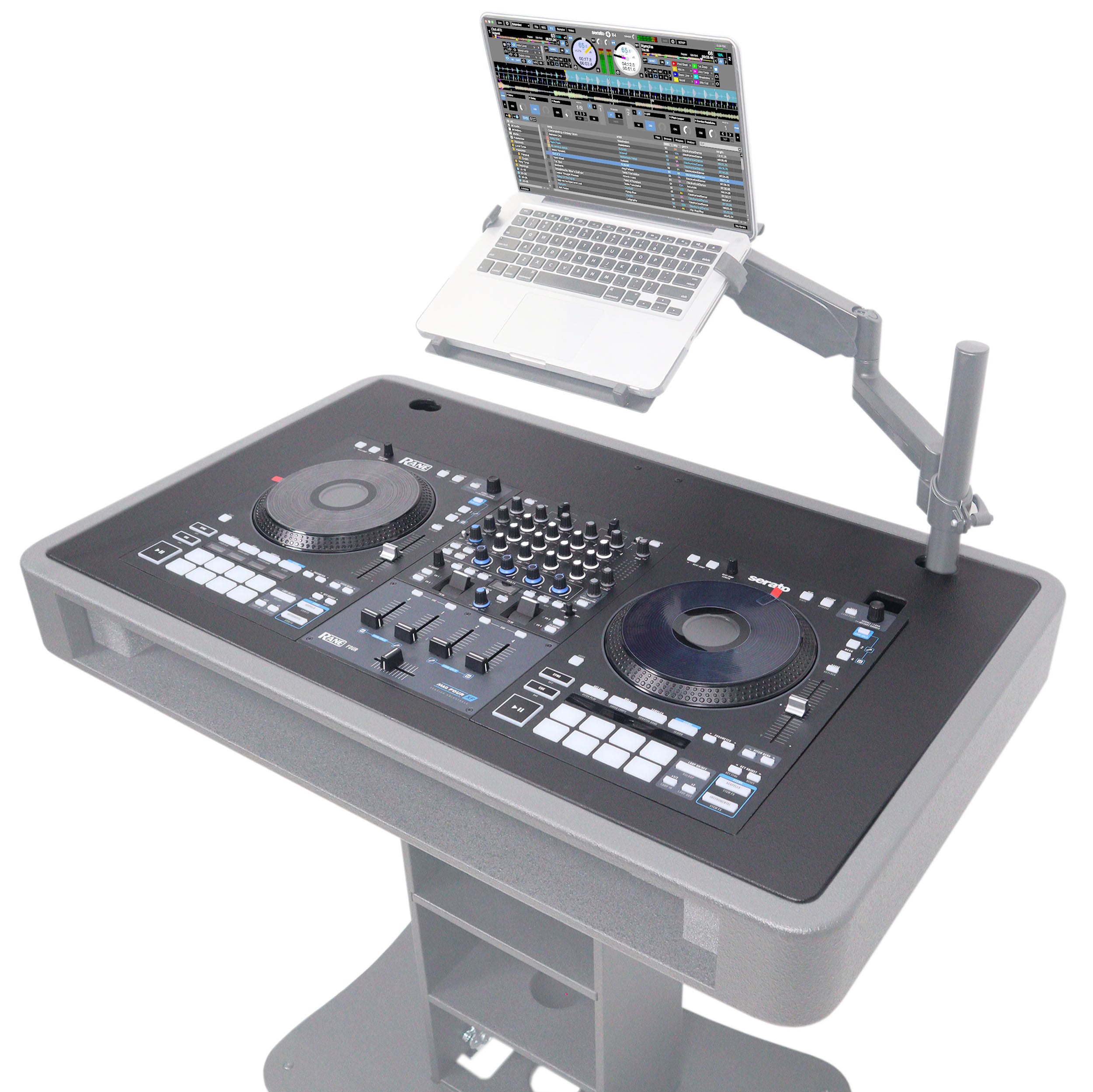 Replacement for RANE Four Top Face Plate for Control Tower DJ Podium Black Finish