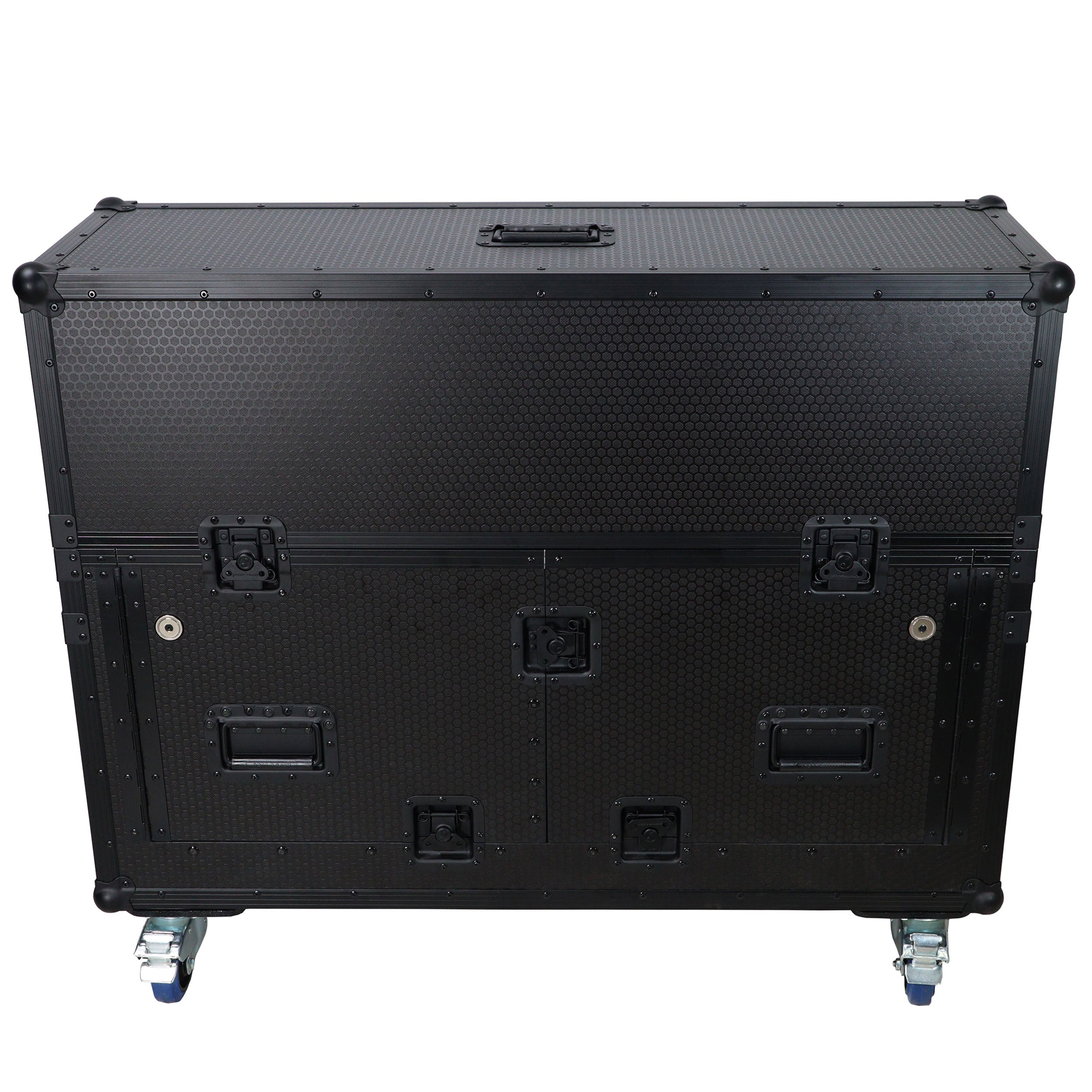 Flip-Ready Hydraulic DJ Flight Case For Pioneer DDJ-REV7 XDJ-XZ Opus Quad with Wheels and 2x Laptop Trays