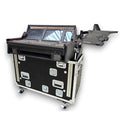 Yamaha DM7 Hydraulic Flip-Ready Console Easy Retracting Lifting 1U Rack Space Flight Case with wheels by ZCASE