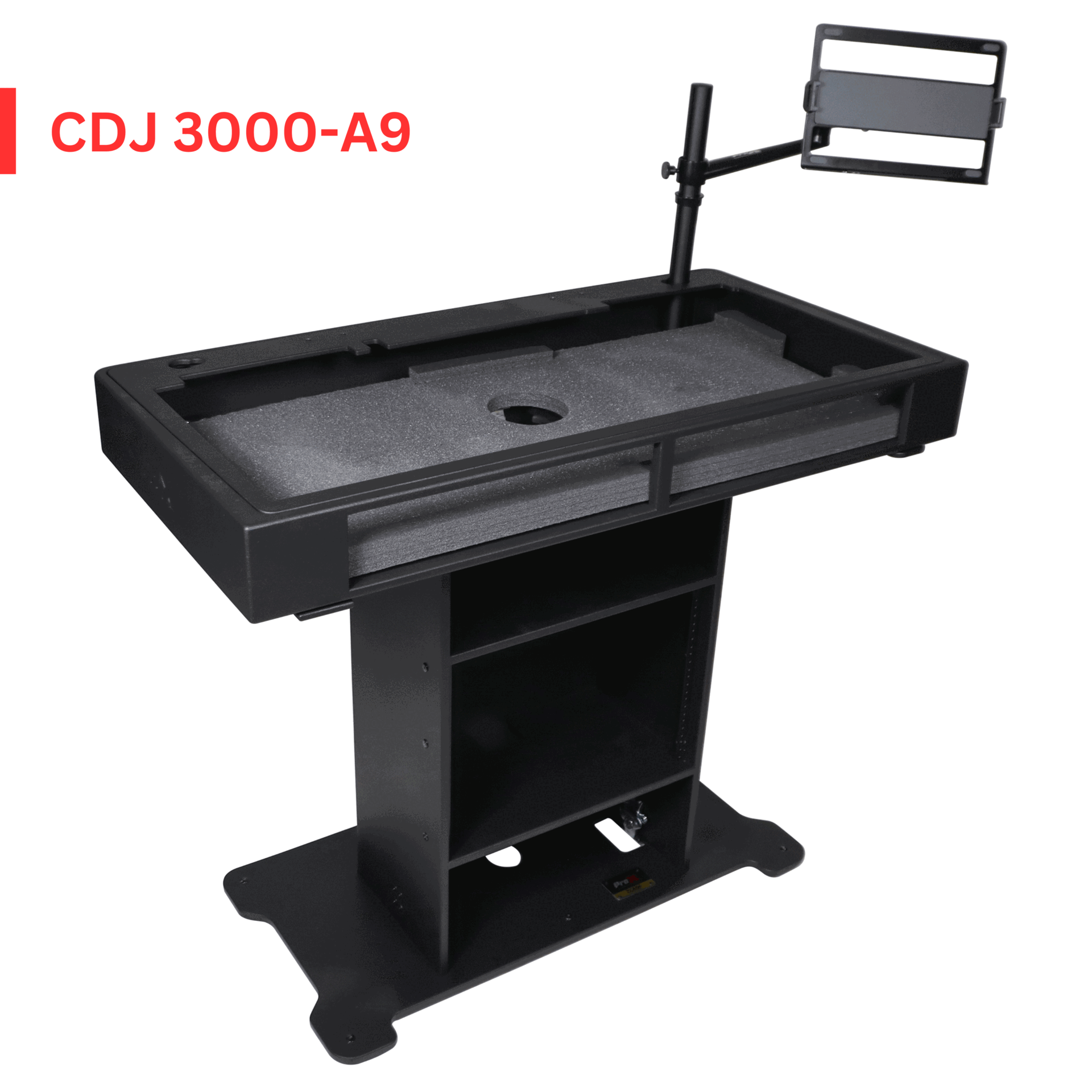 XL DJ Control Tower in Black Fits 2x CDJ3000-A9 or 2x Rane12 -72 or Opus Quad - incl 2 Flight cases