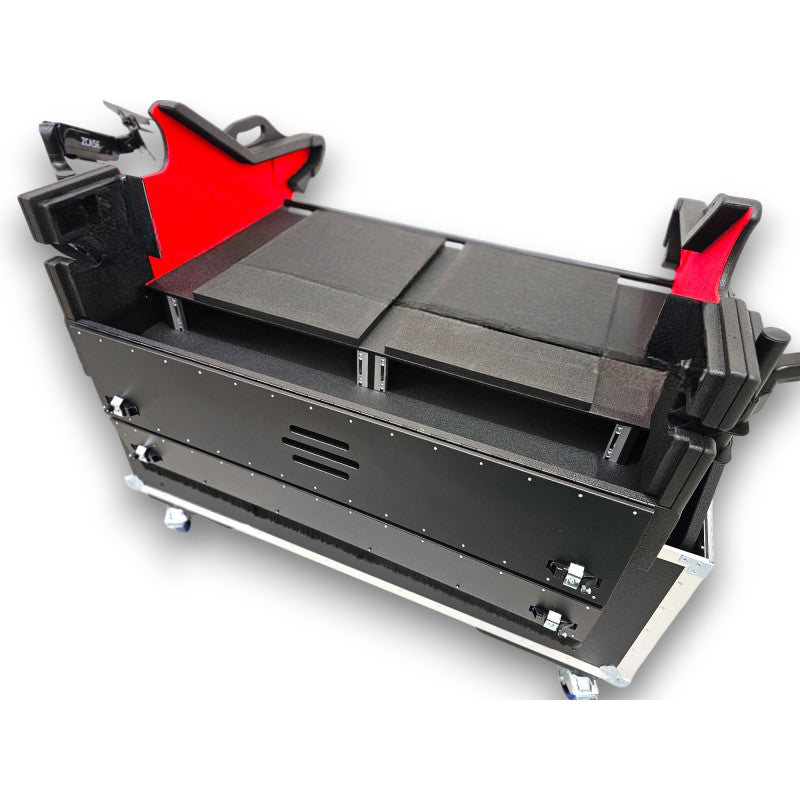 DiGiCo Quantum 326 Flip-Ready Hydraulic Console Easy Retracting Lifting 2x2U Rack Space Flight Case with wheels by ZCASE