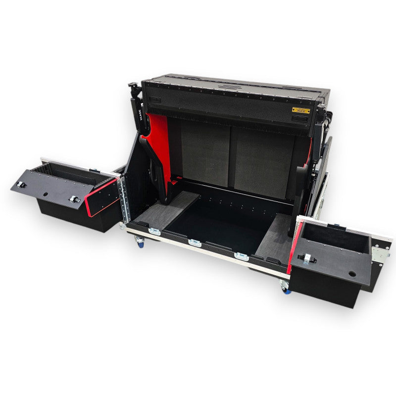 DiGiCo Quantum 326 Flip-Ready Hydraulic Console Easy Retracting Lifting 2x2U Rack Space Flight Case with wheels by ZCASE