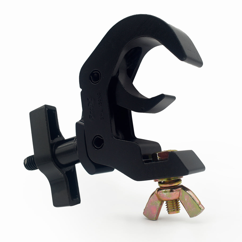 12PCS Aluminum Self-Locking M10 Clamp with Big Wing Knob for 2" Truss Tube Capacity 330 lbs. Black Finish