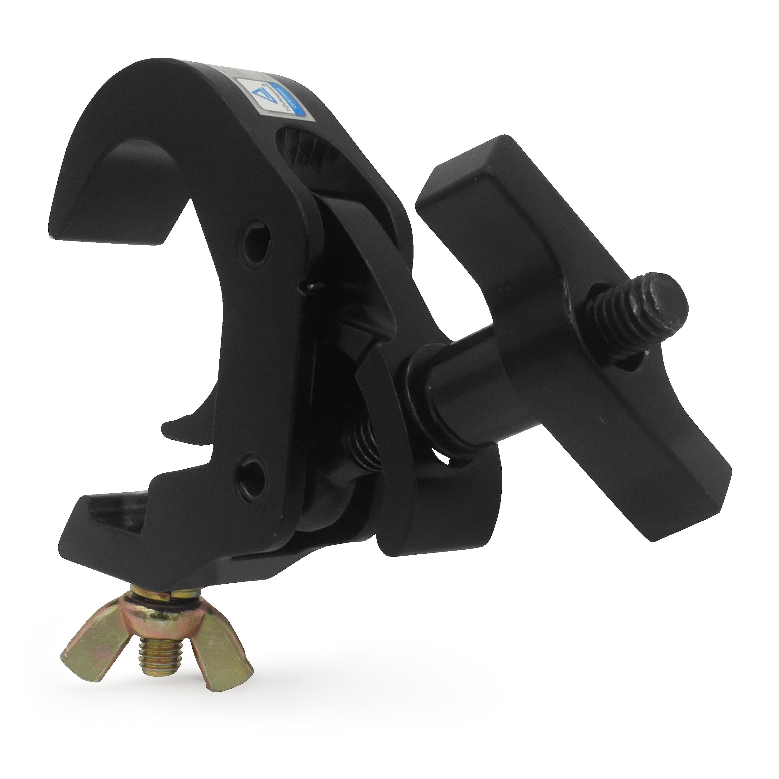 12PCS Aluminum Self-Locking M10 Clamp with Big Wing Knob for 2" Truss Tube Capacity 330 lbs. Black Finish