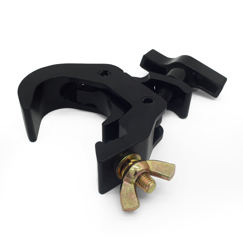 T-C12H-BLK Self-Locking M10 Clamp w/ Big Wing for 2" Truss Tube Capacity 330 lbs. — Aluminum