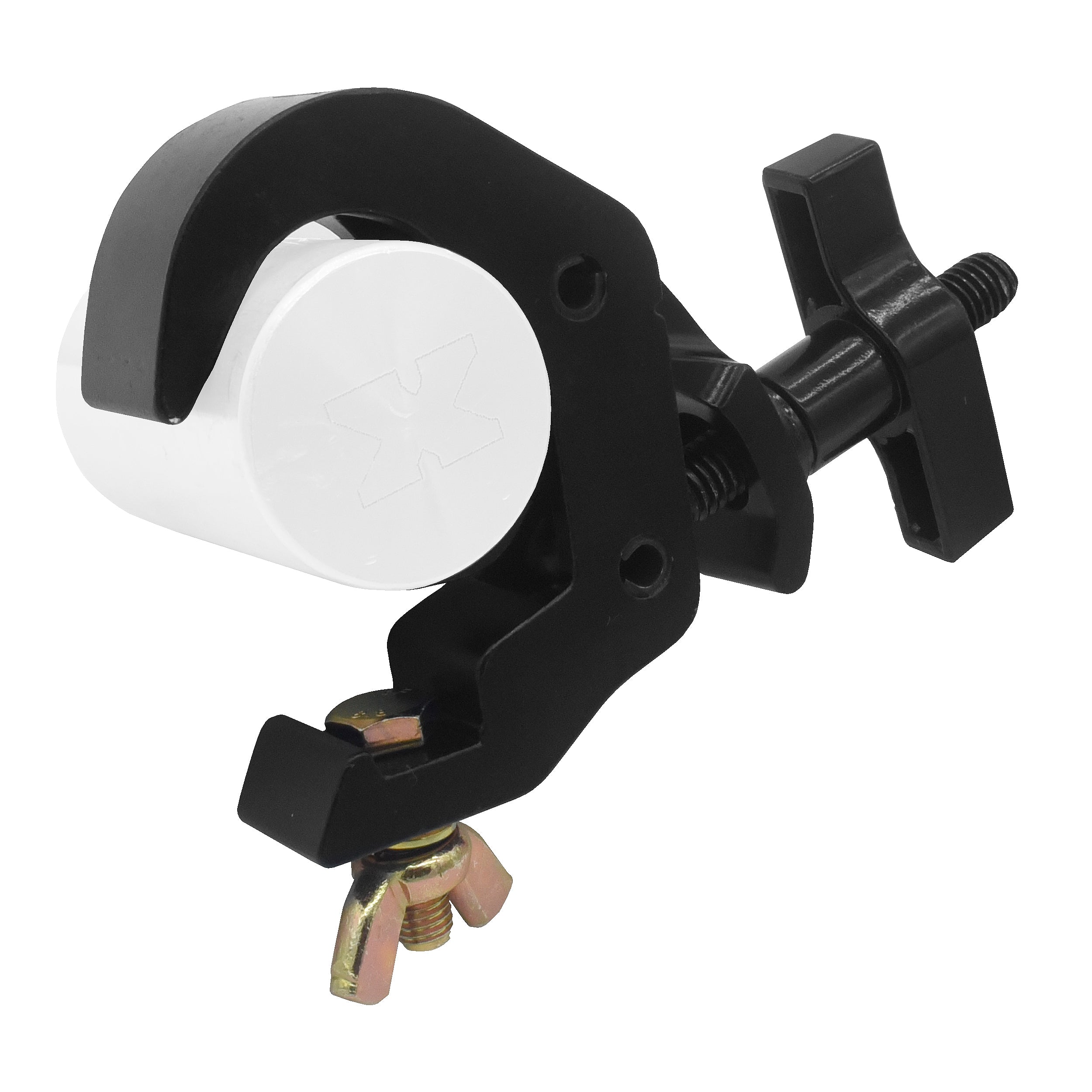 T-C12H-BLK Self-Locking M10 Clamp w/ Big Wing for 2" Truss Tube Capacity 330 lbs. — Aluminum