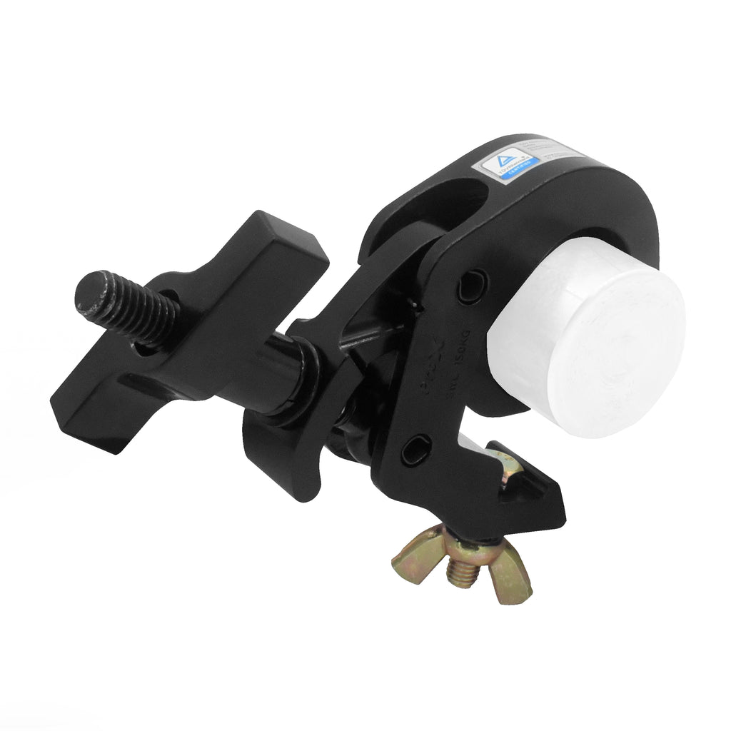 12PCS Aluminum Self-Locking M10 Clamp with Big Wing Knob for 2" Truss Tube Capacity 330 lbs. Black Finish