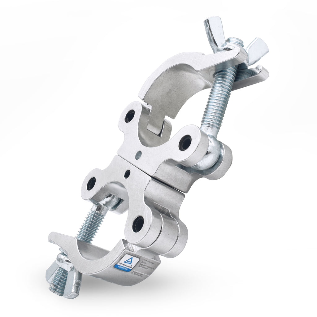 24PCS Aluminum Slim Dual M10 Clamp with Big Wing Knob for 2" Truss Tube Capacity 661 lbs.