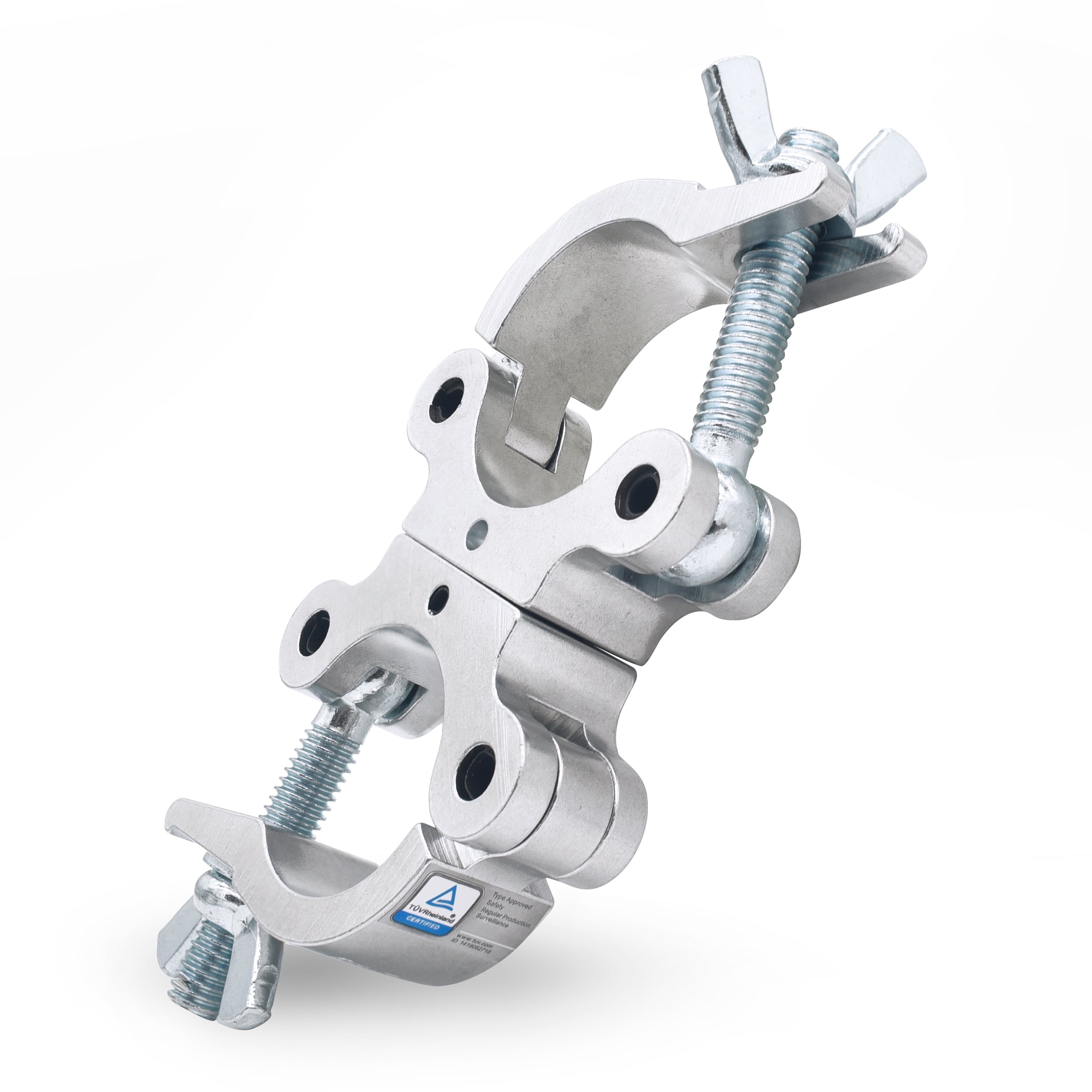 24PCS Aluminum Slim Dual M10 Clamp with Big Wing Knob for 2" Truss Tube Capacity 661 lbs.