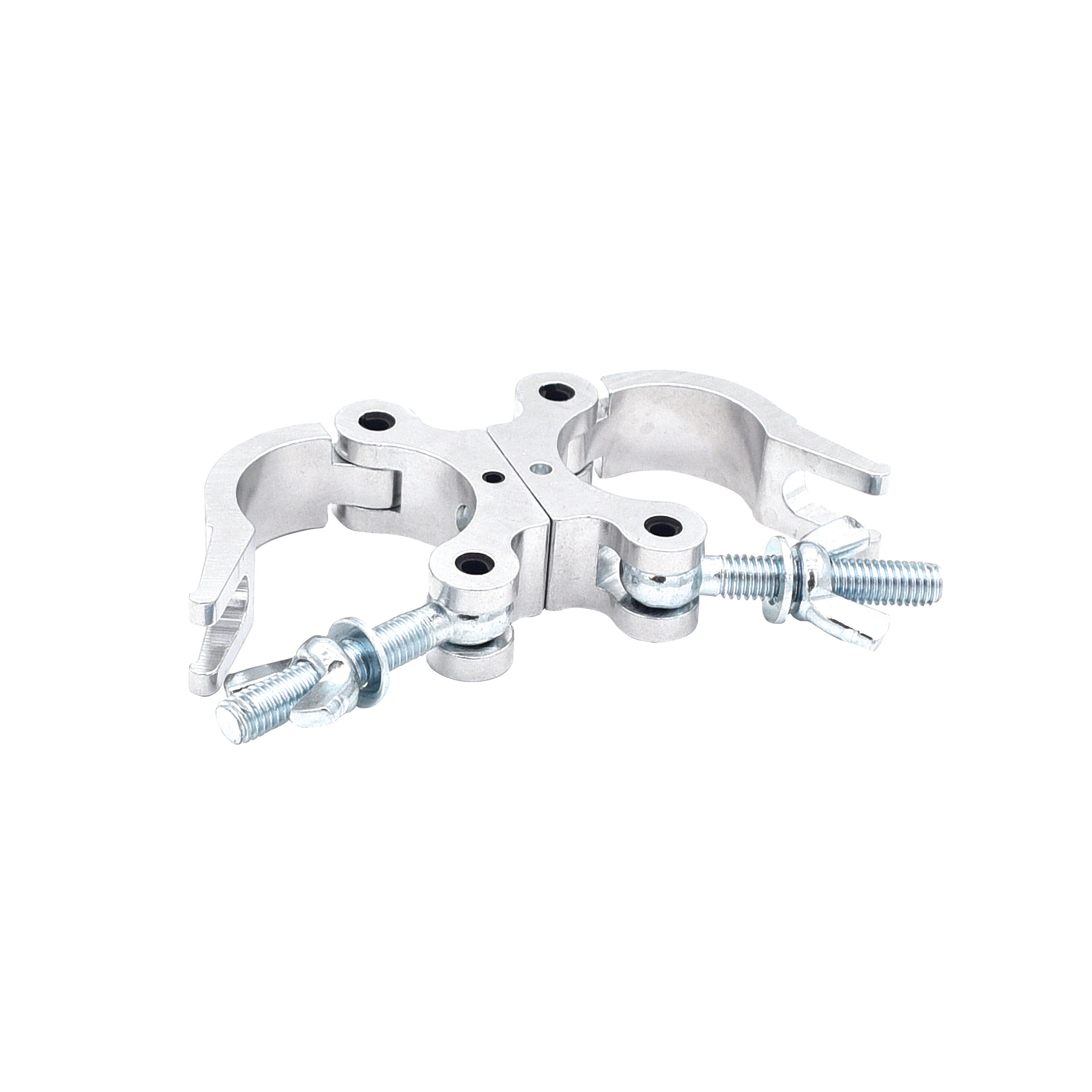 24PCS Aluminum Slim Dual M10 Clamp with Big Wing Knob for 2" Truss Tube Capacity 661 lbs.