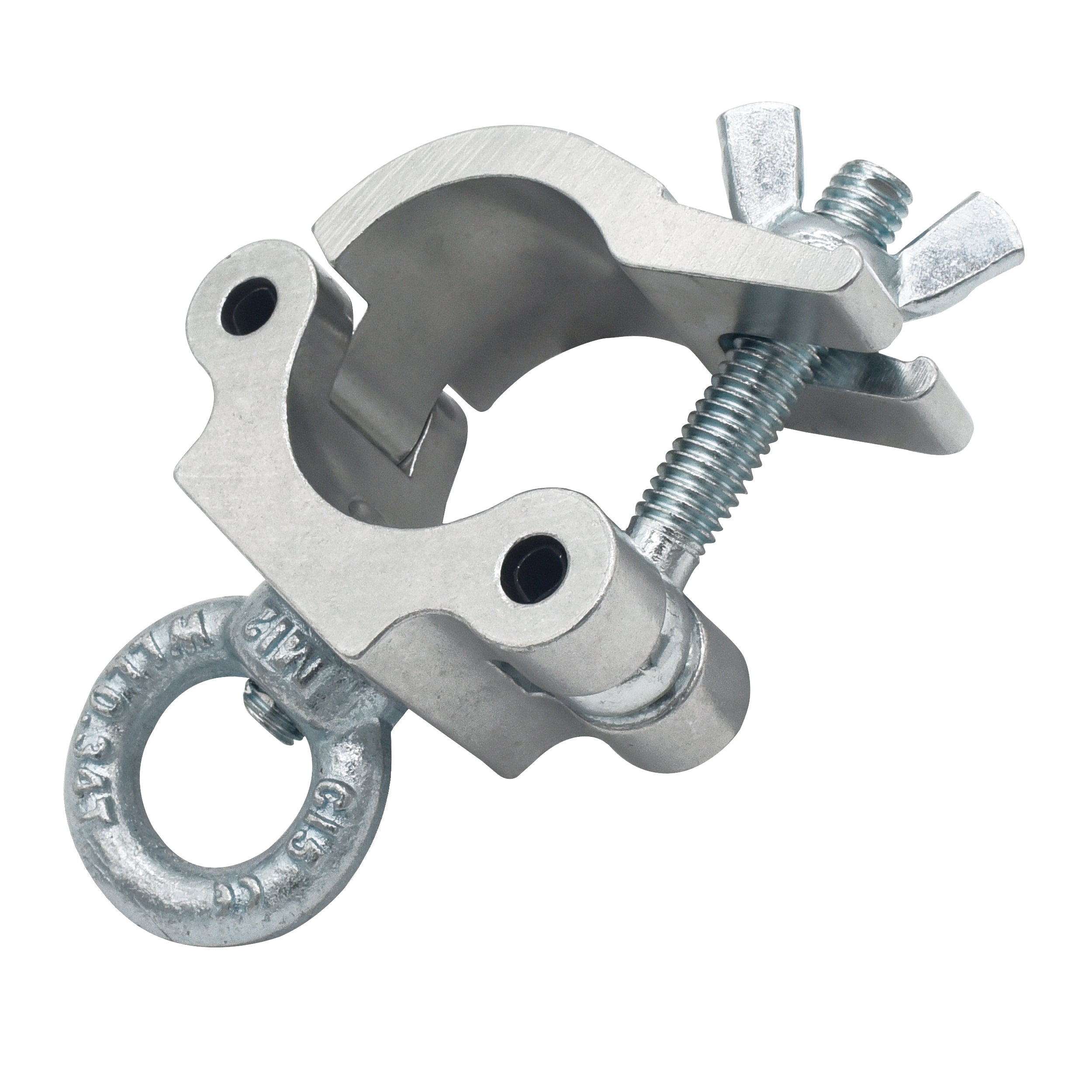 24PCS Aluminum Pro M10 Truss Clamp with Eyebolt for 2" Truss Tube for Hanging Lighting and Speakers Capacity 1102 lbs.
