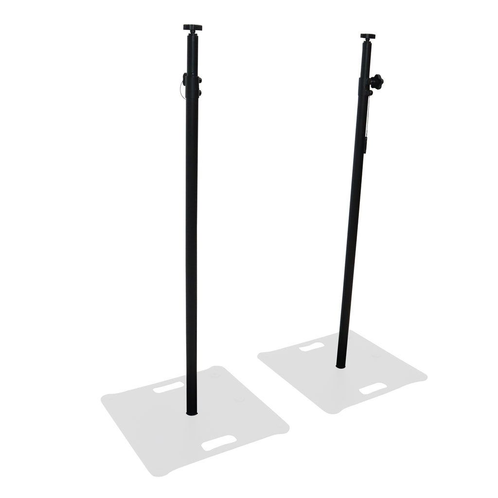 Set of 2 Atlas Telescoping Poles Black 56"–96" Adjustable Height