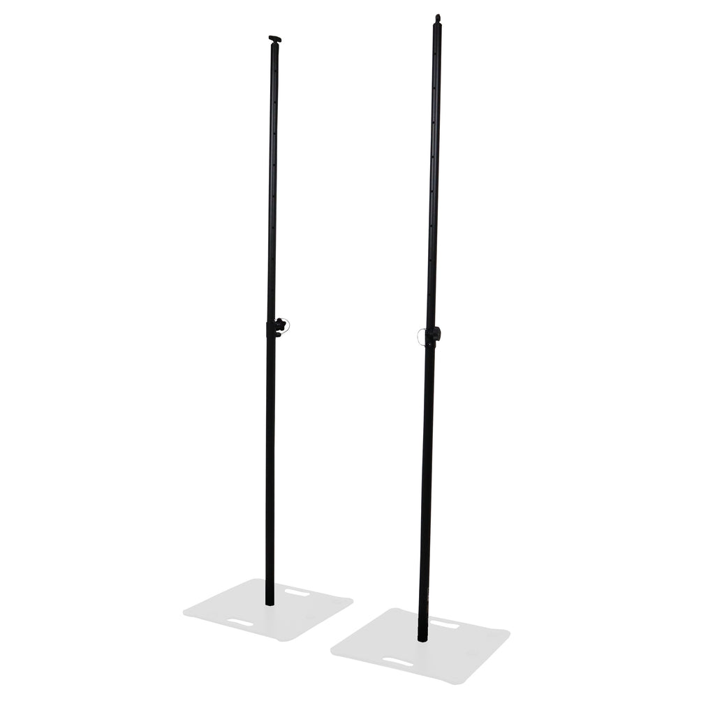 Set of 2 Atlas Telescoping Poles Black 56"–96" Adjustable Height